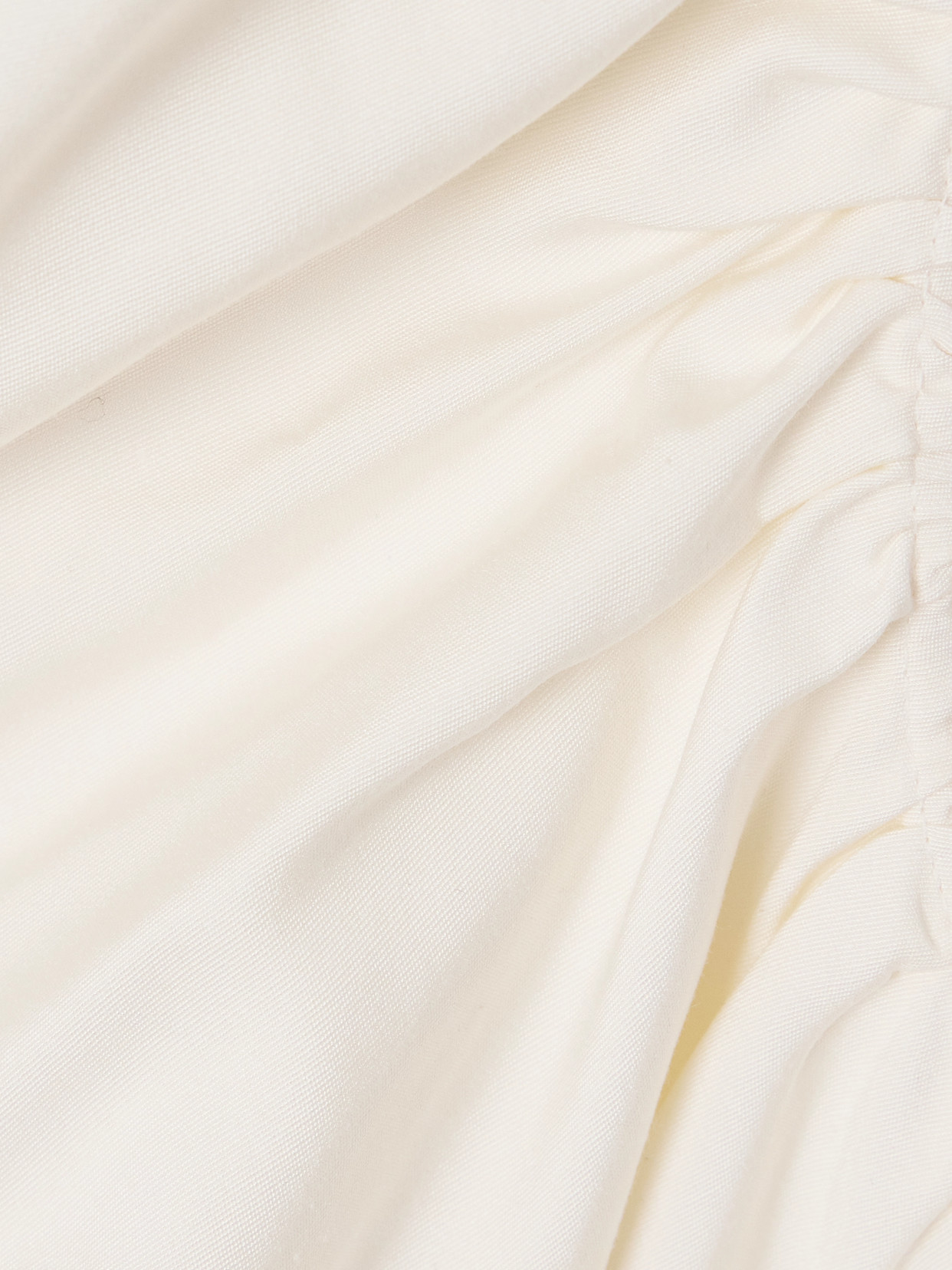 Magda Butrym Off-the-shoulder Draped Silk Top In White