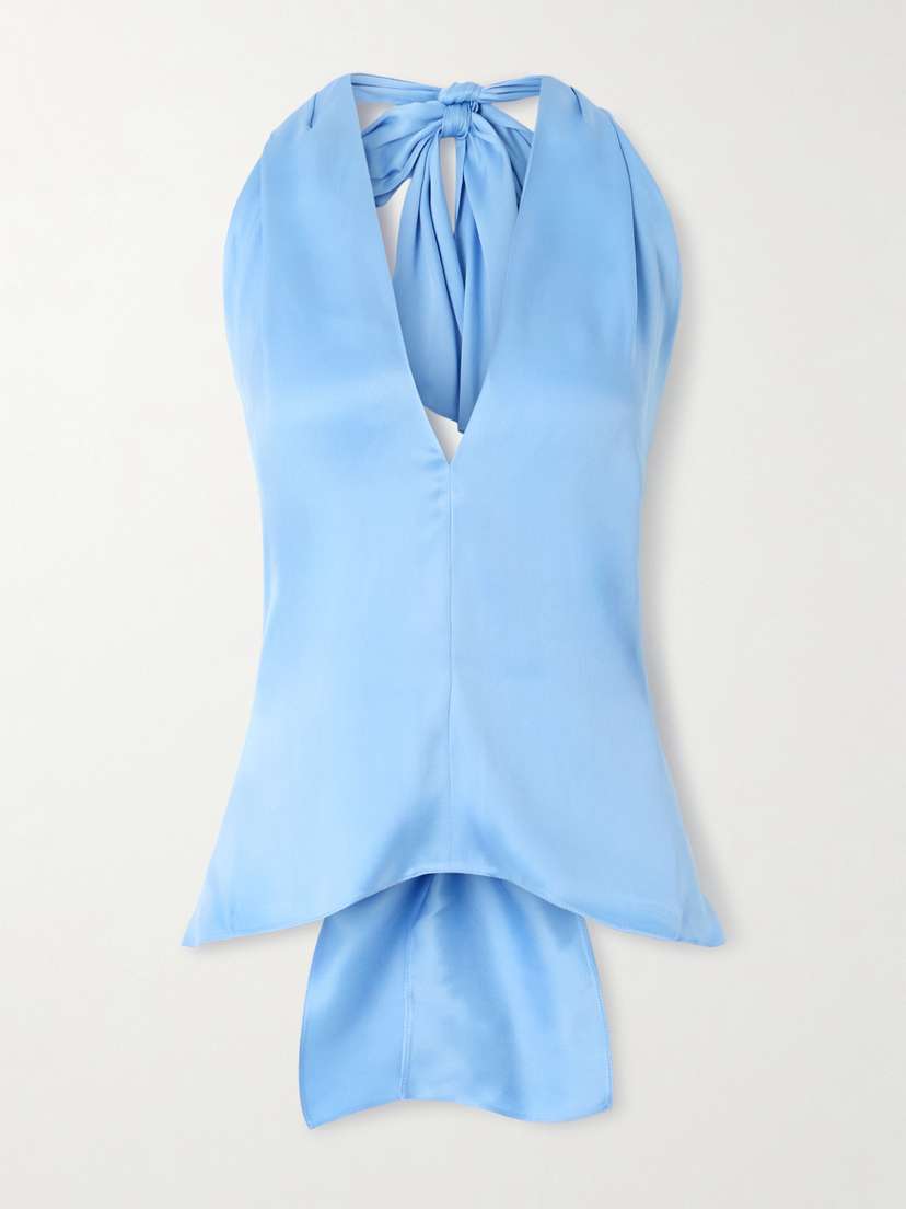 Magda Butrym Silk-satin Halterneck Top