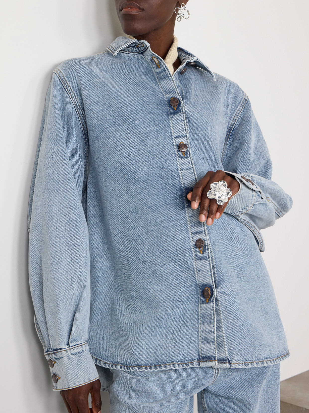 Magda Butrym Denim Shirt In Blue