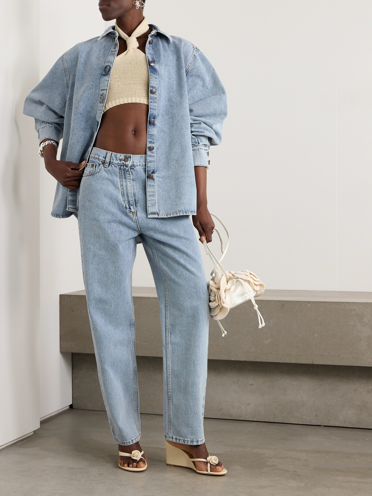 Magda Butrym Denim Shirt In Blue