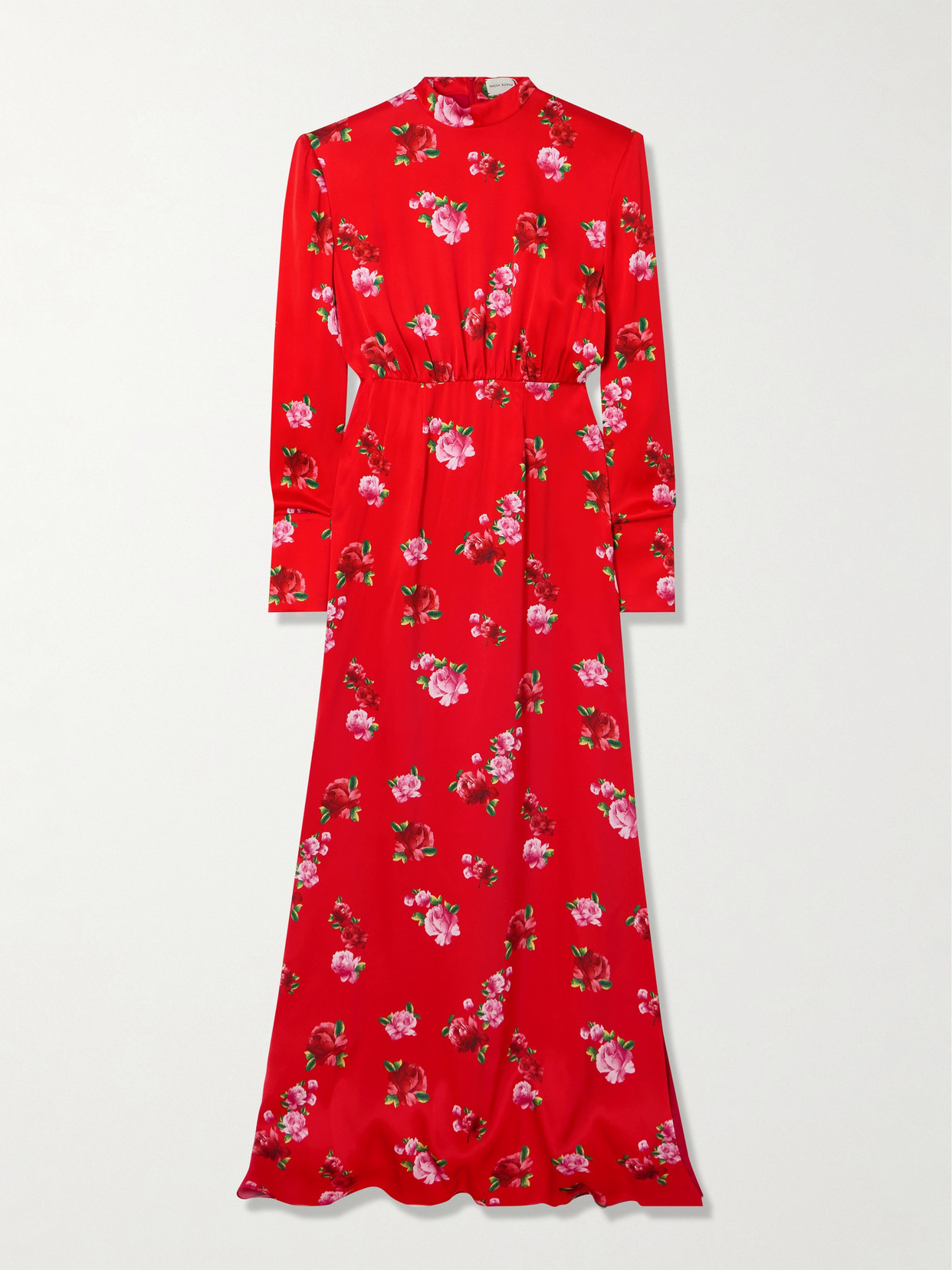 Magda Butrym Floral Silk Gown In Red