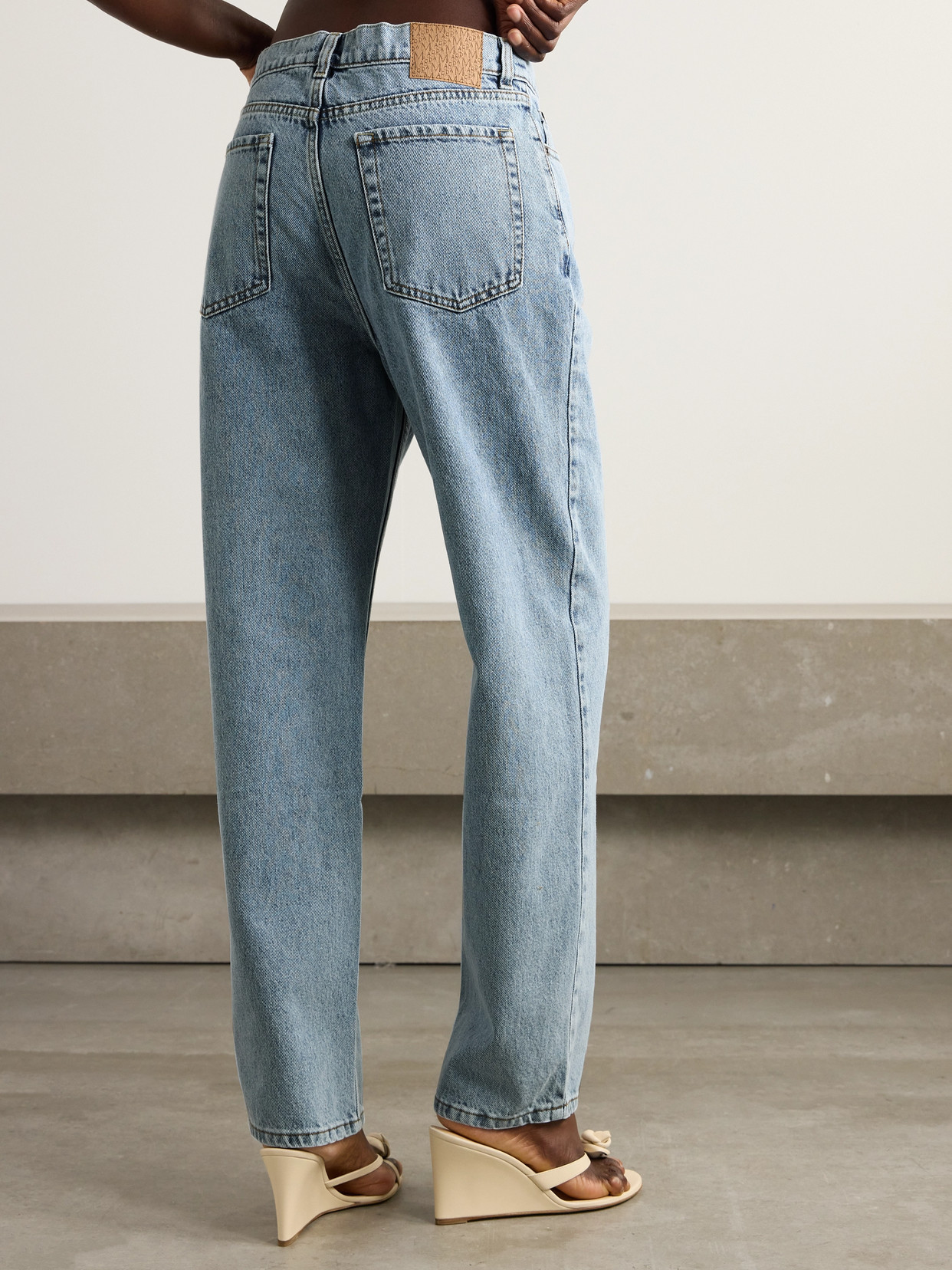 Magda Butrym Rigid Mid-rise Straight-leg Jeans In Blue