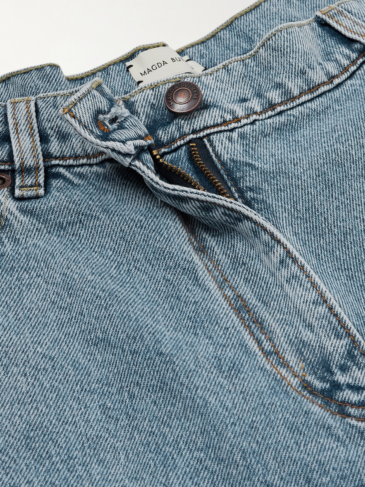 Magda Butrym Rigid Mid-rise Straight-leg Jeans In Blue