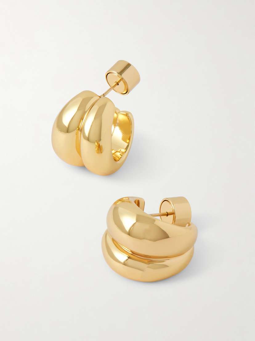 Jennifer Fisher Chavez Micro Huggie Gold-plated Hoop Earrings