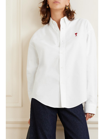 Ami Paris ADC embroidered cotton Oxford shirt