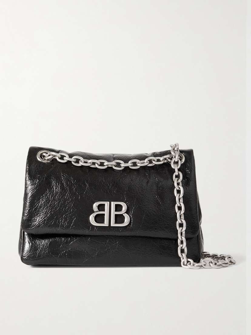 Balenciaga Monaco Mini Textured-leather Shoulder Bag