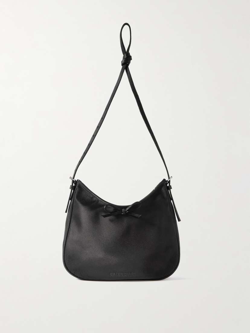 Balenciaga Leopolda Bow-embellished Satin Shoulder Bag