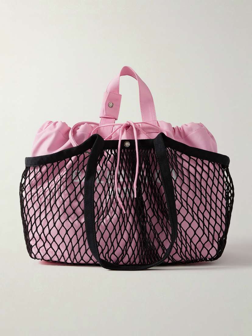 Balenciaga 24/7 Medium Layered Printed Canvas And Crocheted Tote