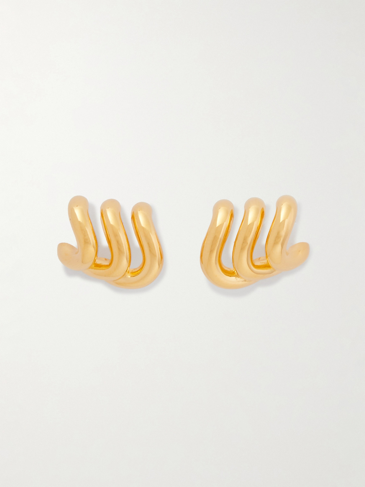 Balenciaga Loop Trio Gold-tone Earrings