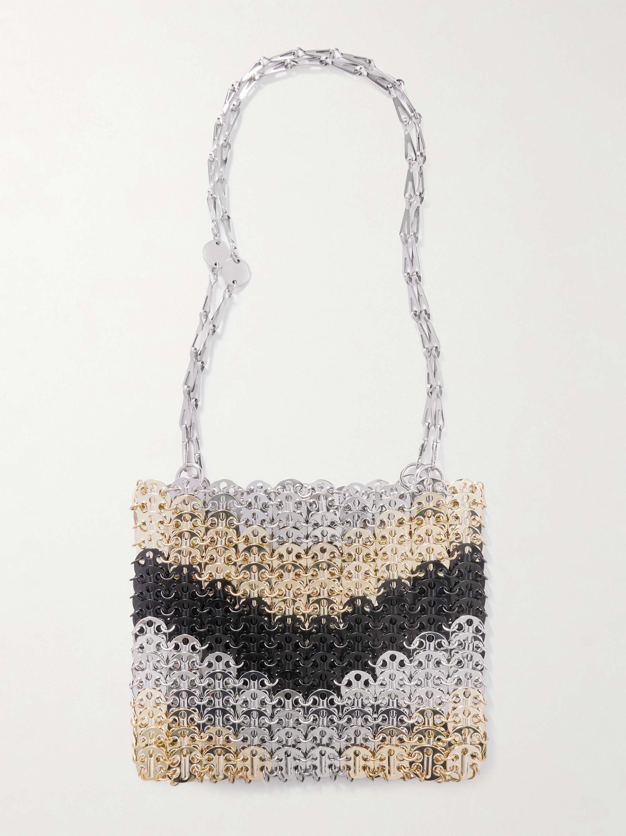Chainmail shoulder bag gold One Size