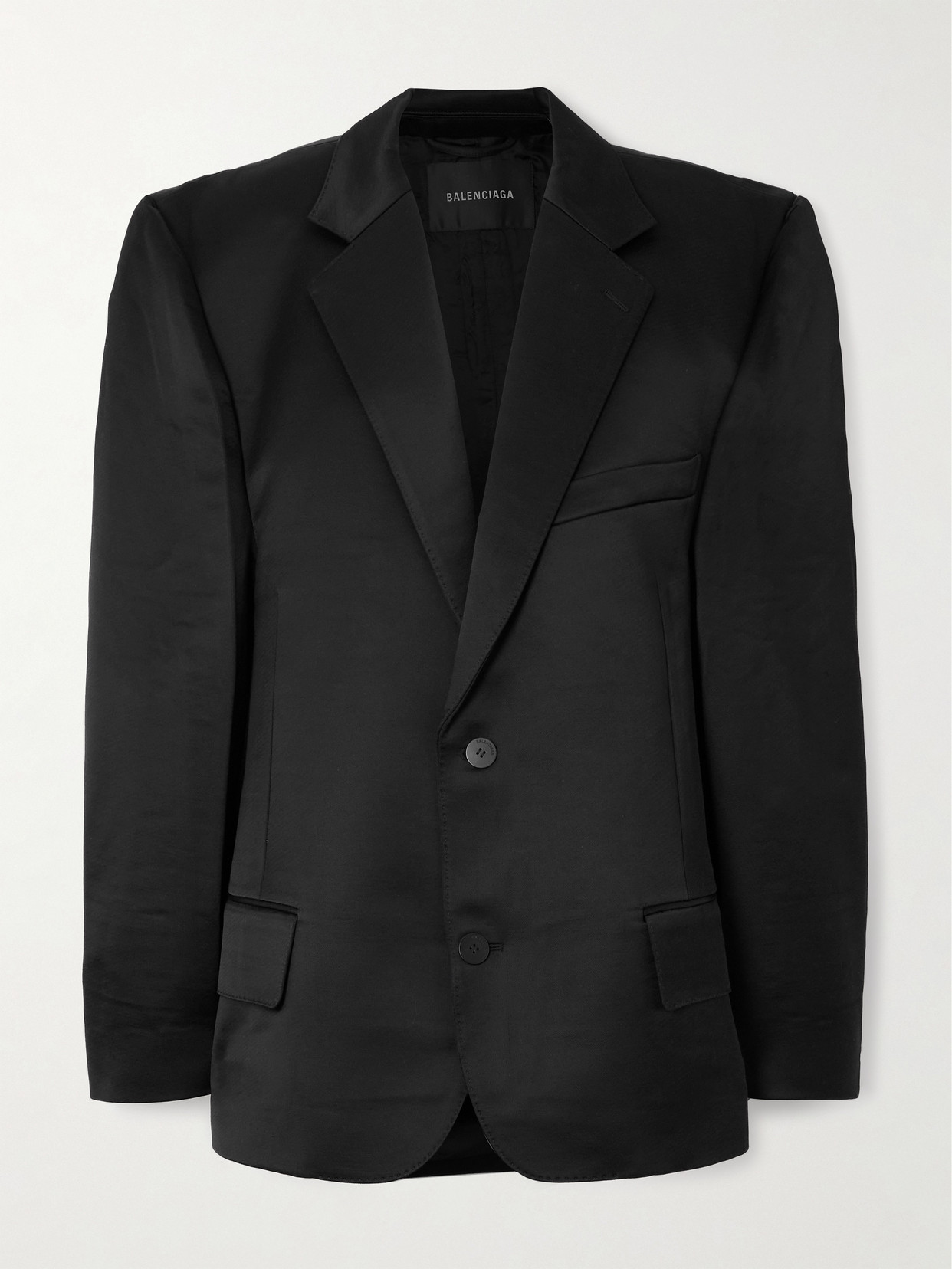 Balenciaga - Cotton-blend Satin Blazer - Black