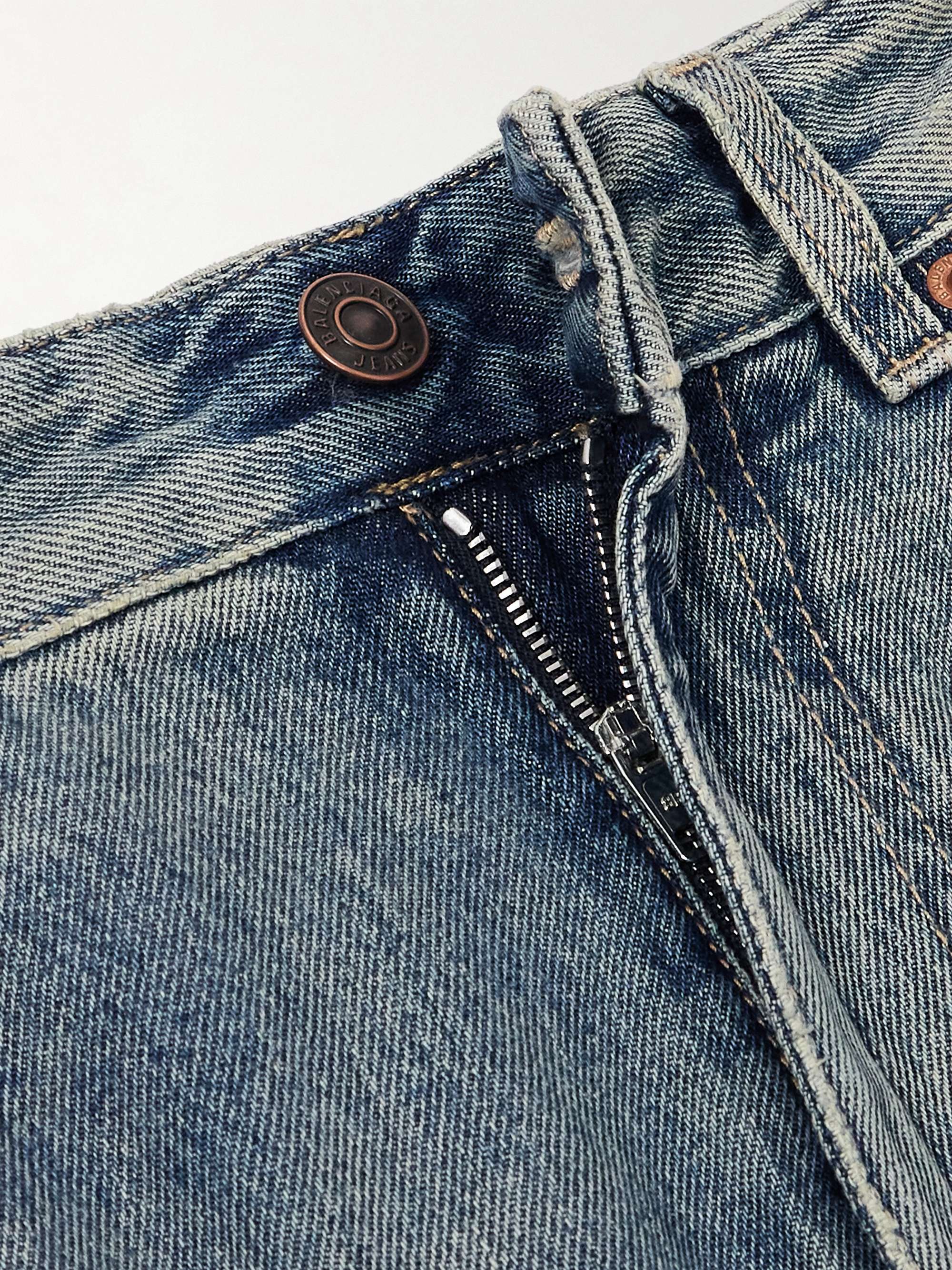 Blue Distressed oversized jeans | BALENCIAGA | NET-A-PORTER Blue Distressed oversized jeans | BALENCIAGA | NET-A-PORTER