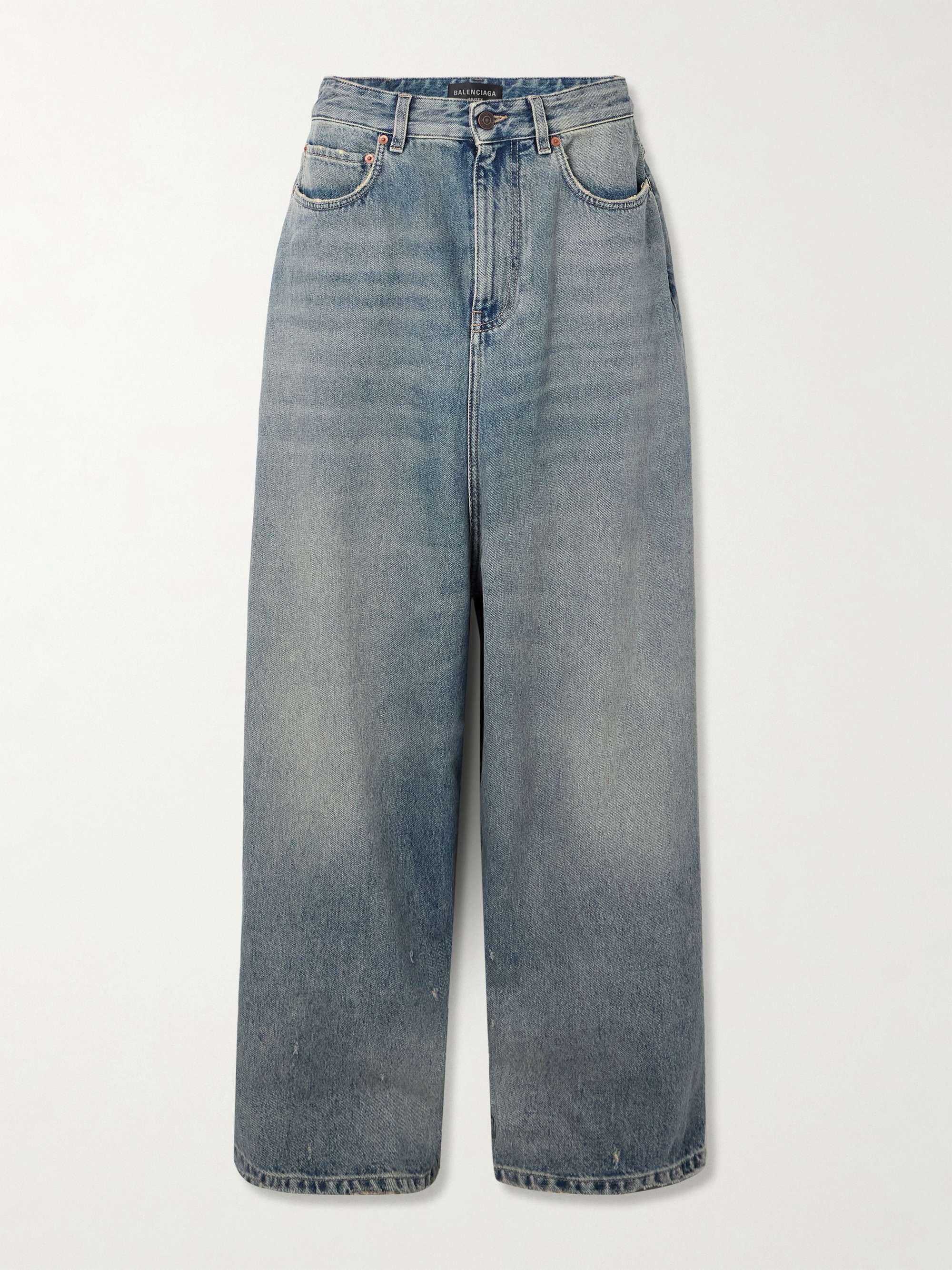 BALENCIAGA Distressed oversized jeans | NET-A-PORTER