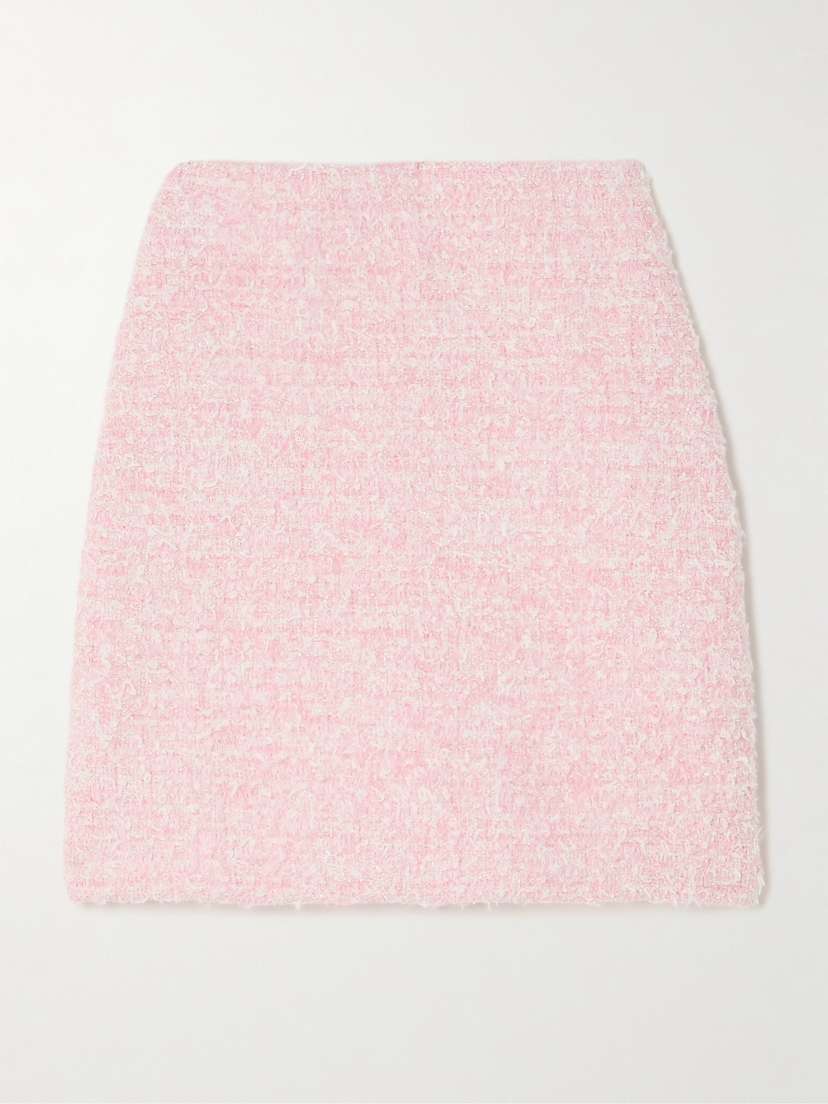 Balenciaga Metallic Cotton-blend Tweed Mini Skirt