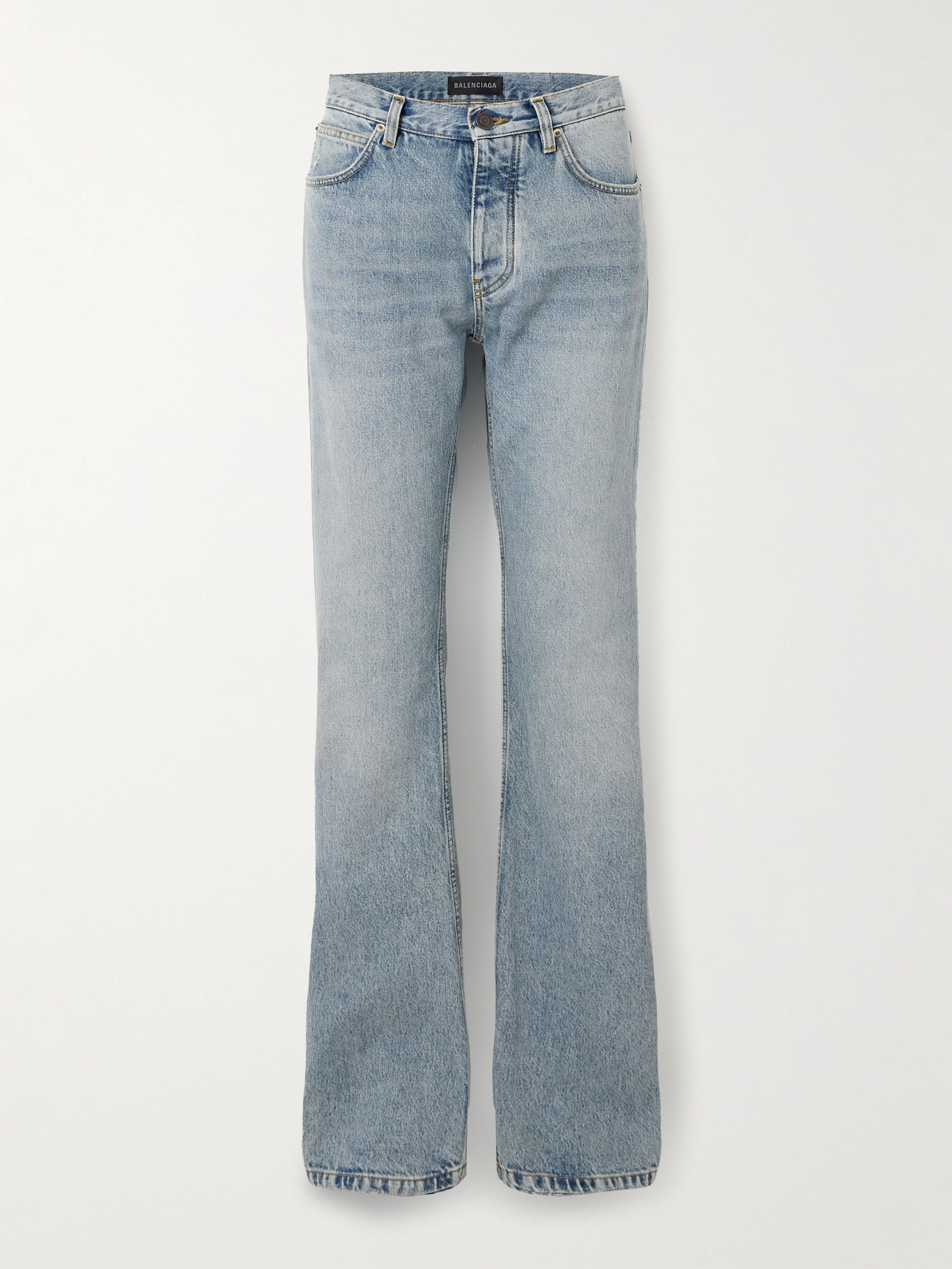 Balenciaga Distressed mid-rise straight-leg jeans thumbnail
