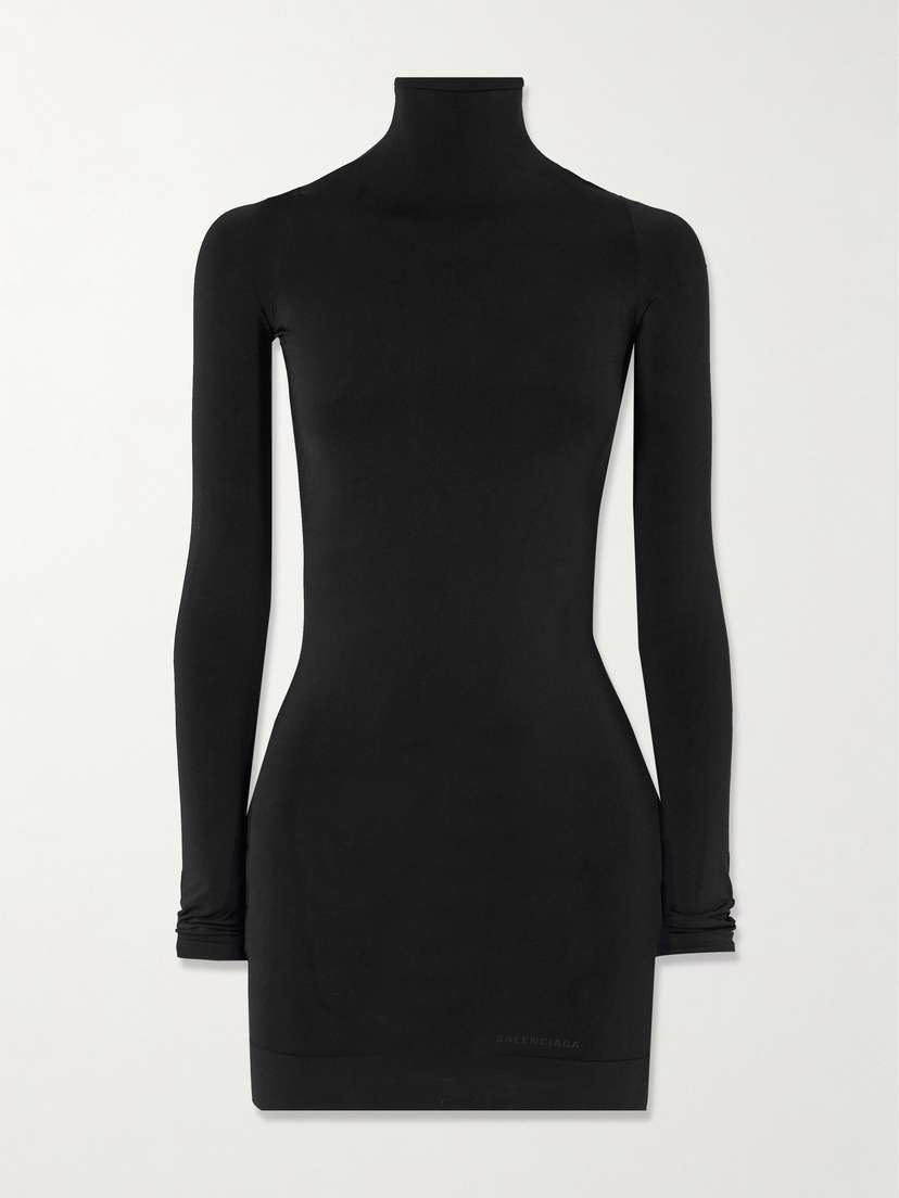 Balenciaga Stretch-jersey Turtleneck Mini Dress
