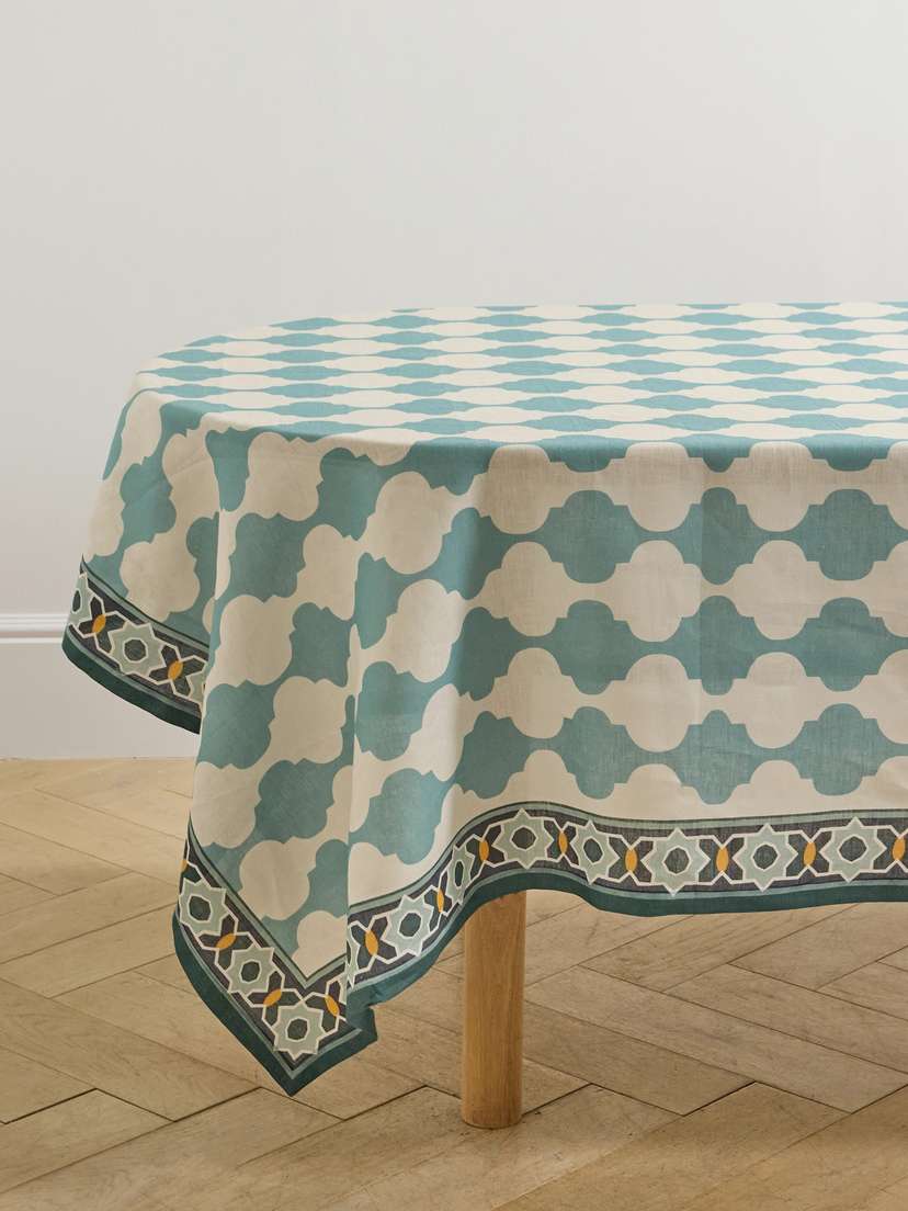 La DoubleJ Medium Printed Linen Tablecloth