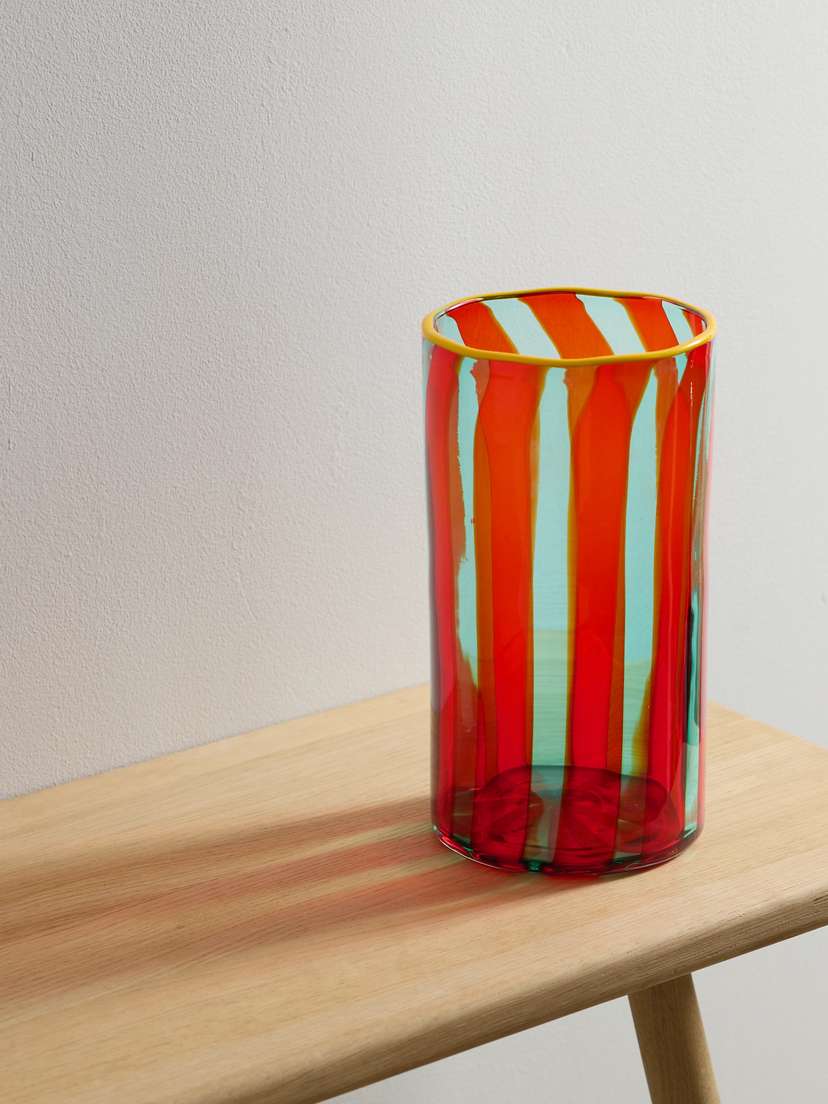 La DoubleJ Torre Striped Murano Glass Vase