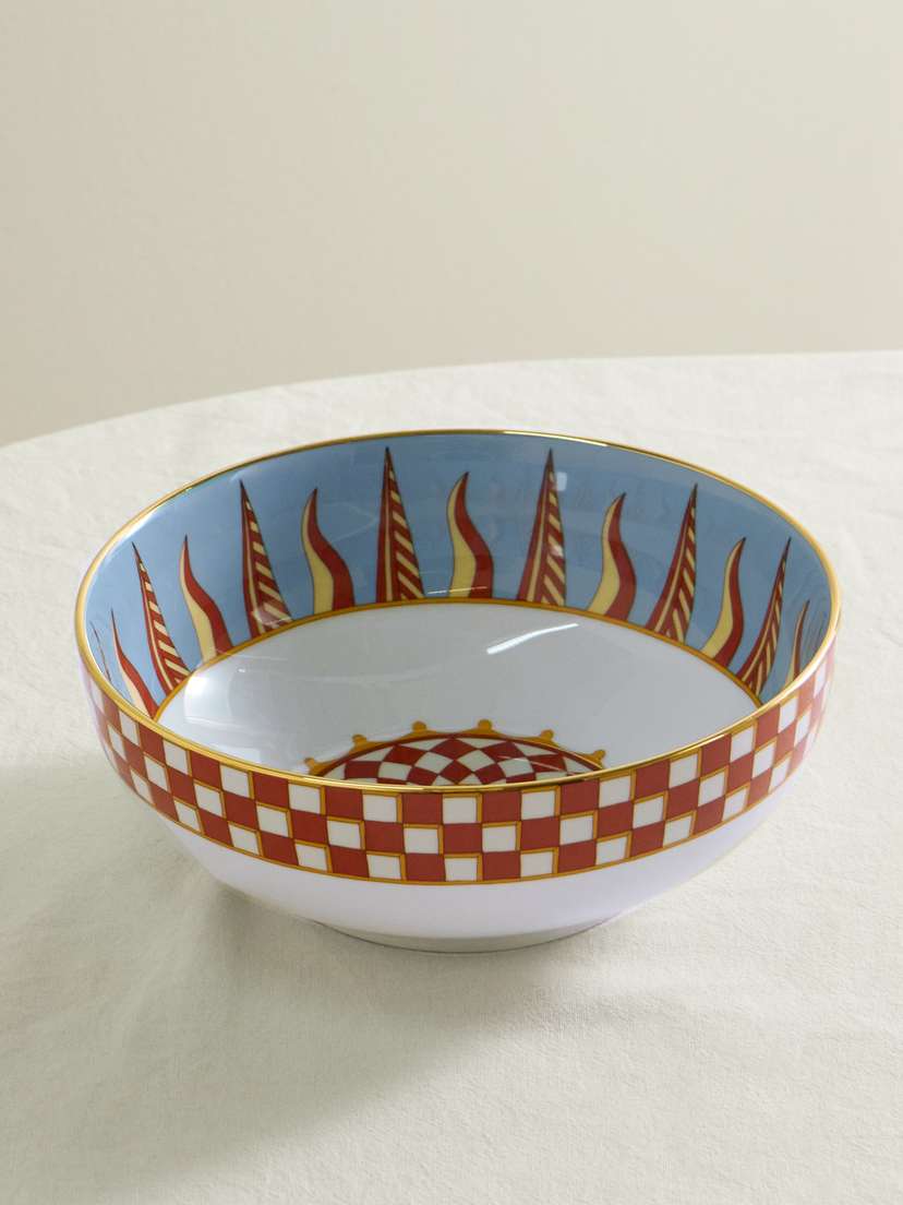 La DoubleJ Gold-plated Porcelain Serving Bowl