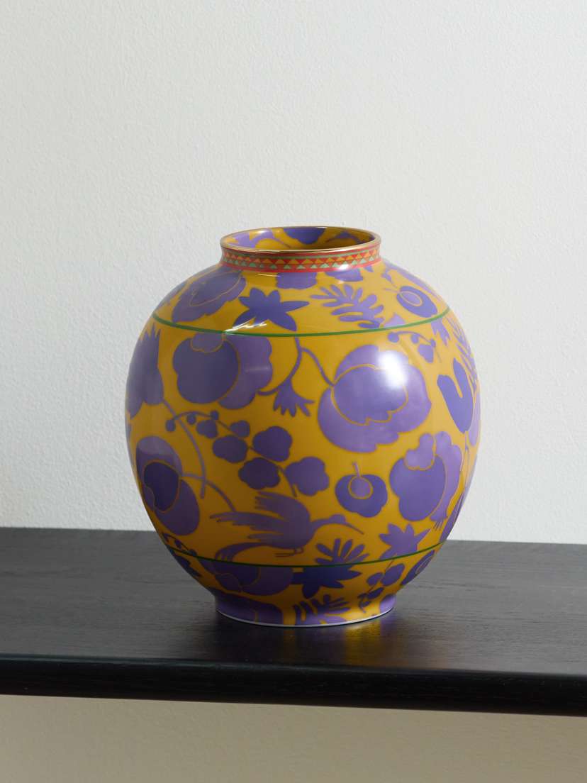 La DoubleJ Bubble Gold-plated Porcelain Vase