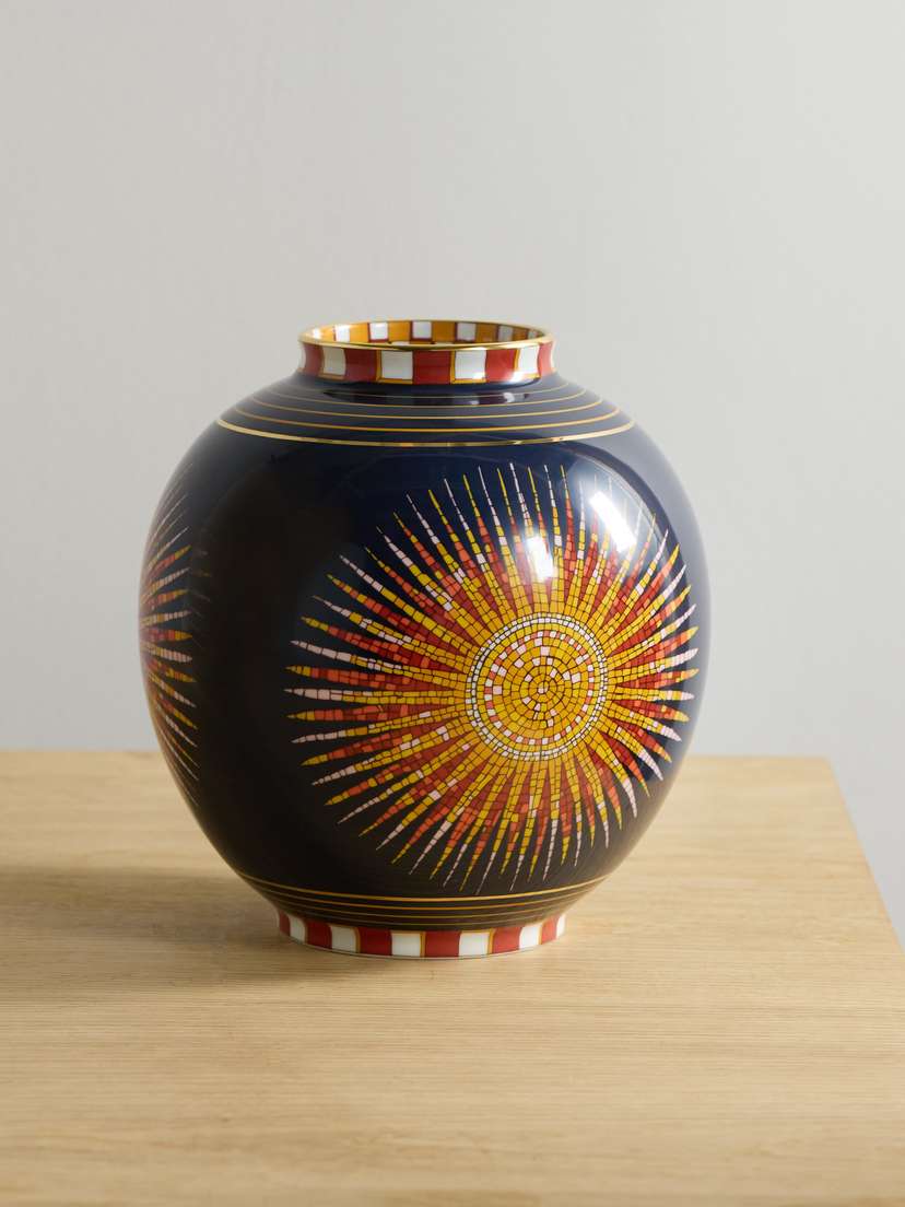 La DoubleJ Bubble Gold-plated Porcelain Vase