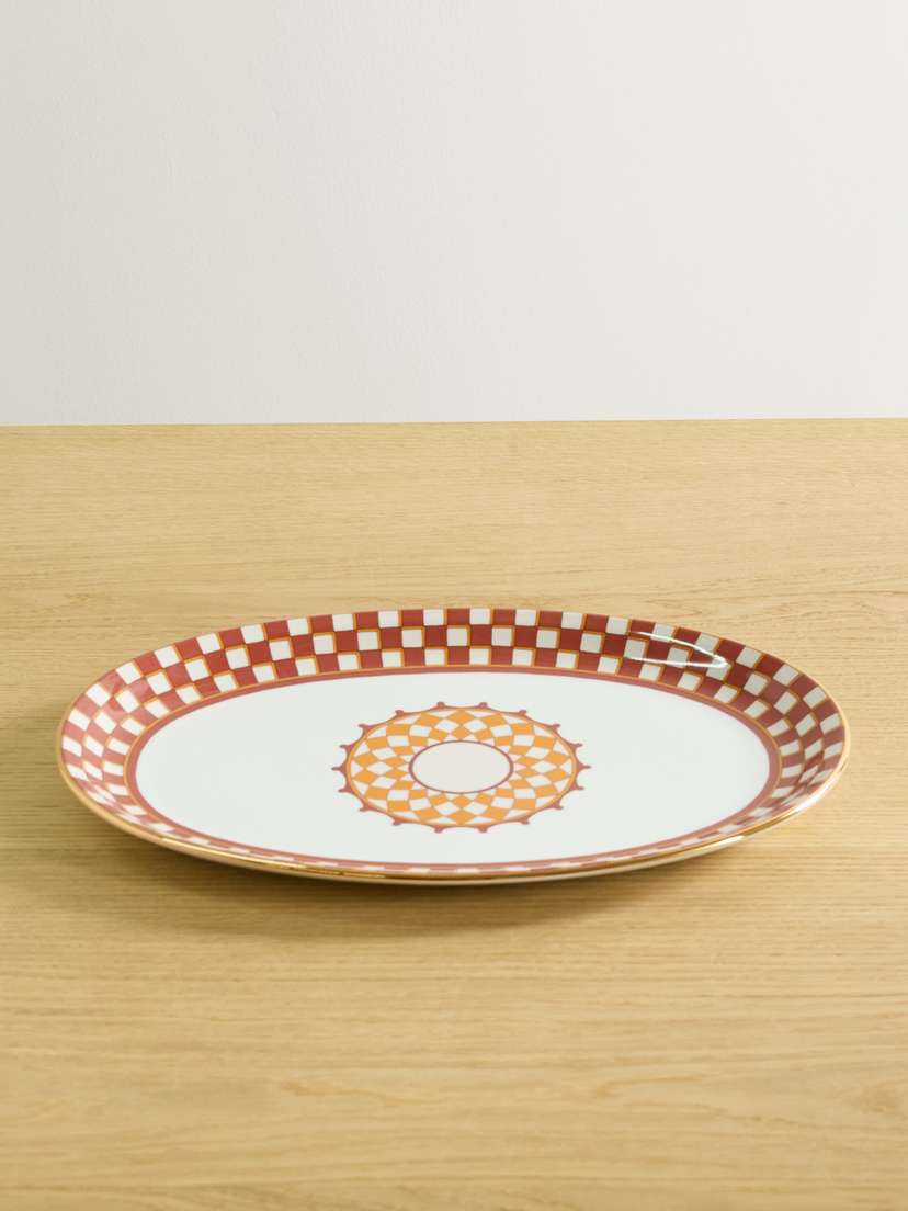 La DoubleJ Gold-plated Porcelain Platter