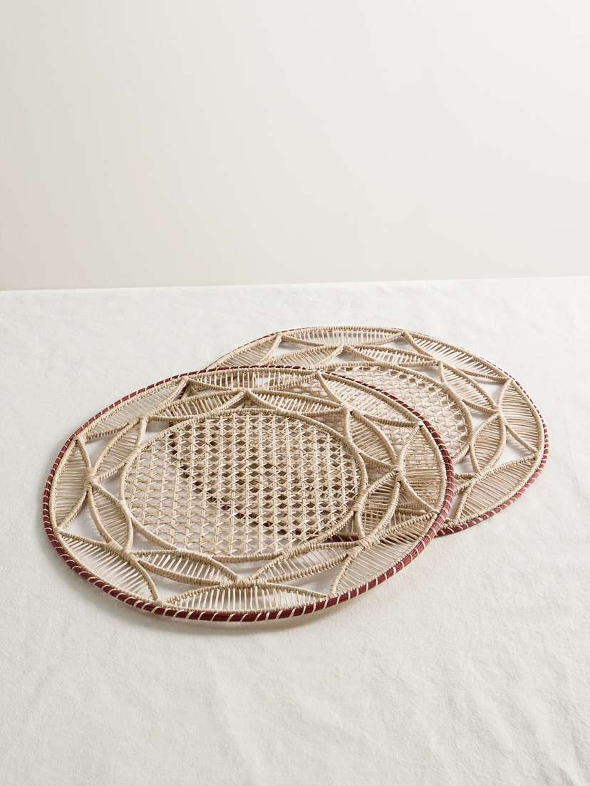 La DoubleJ Set Of Two Raffia Placemats