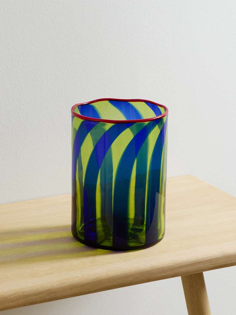 La DoubleJ Torretta Striped Murano Glass Vase