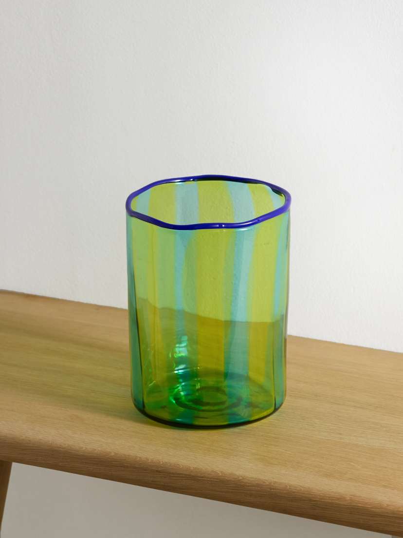 La DoubleJ Torretta Striped Murano Glass Vase