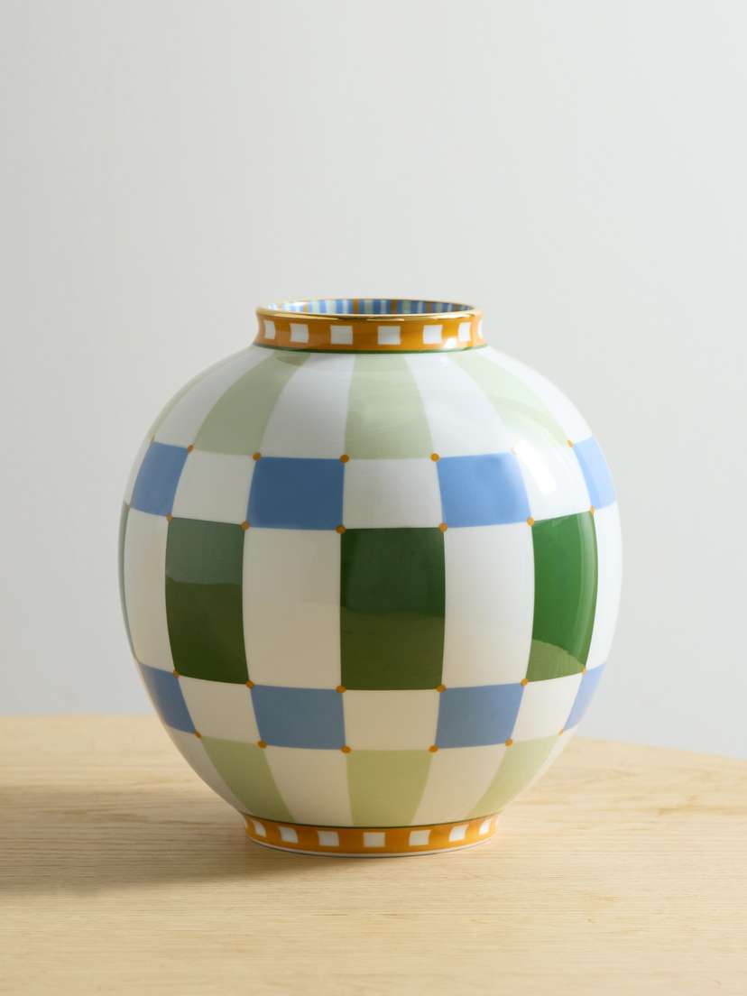 La DoubleJ Bubble Gold-plated Porcelain Vase