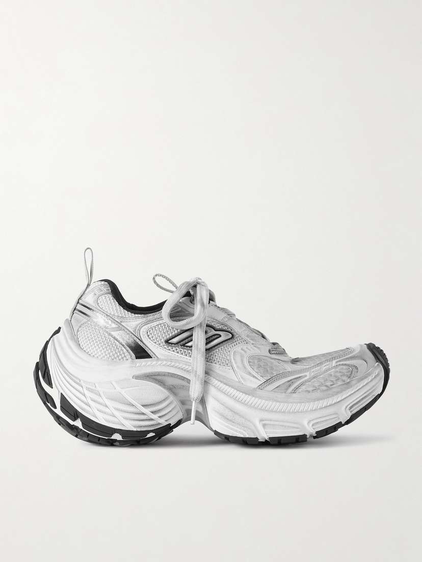 Balenciaga 10xl Reduced Mesh And Rubber Sneakers