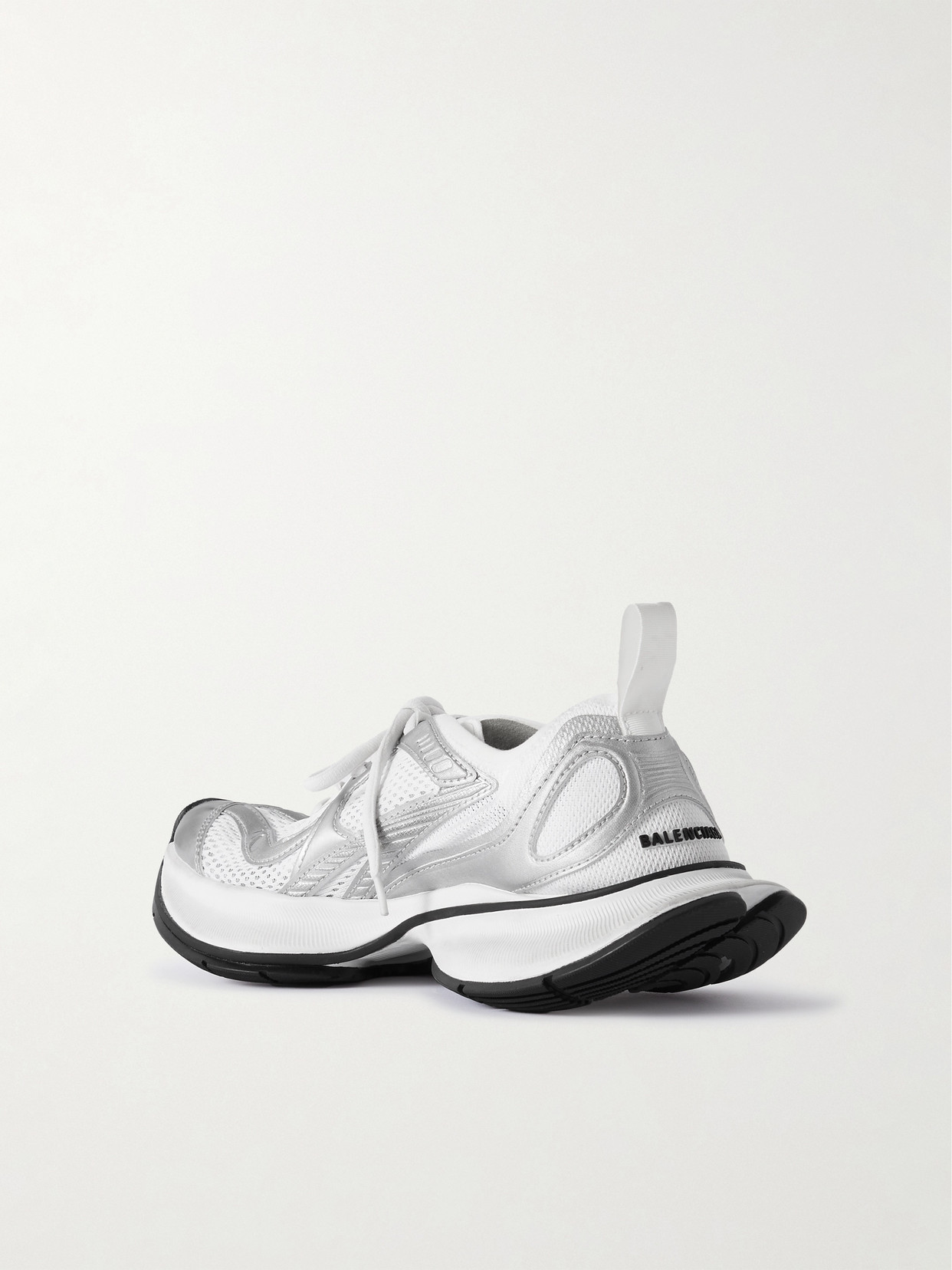 Balenciaga Two-tone Mesh And Fabric Circuit Sneakers In White
