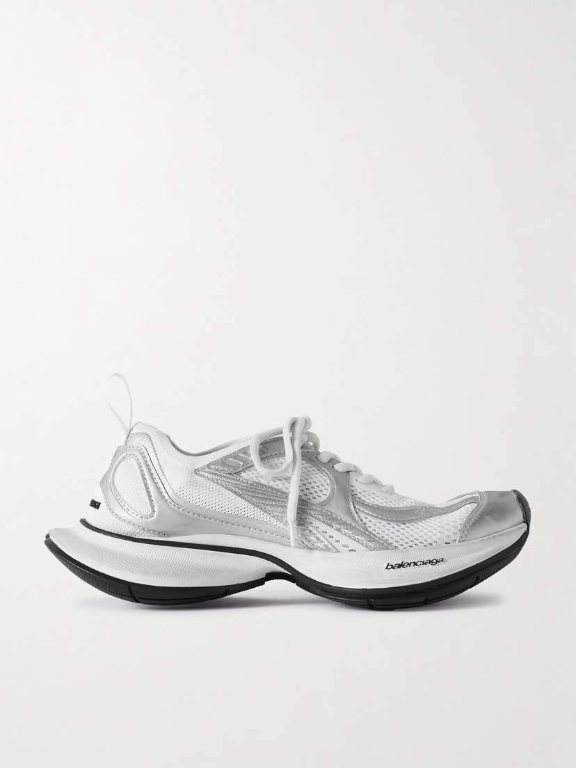 Balenciaga Circuit Mesh And Rubber Sneakers