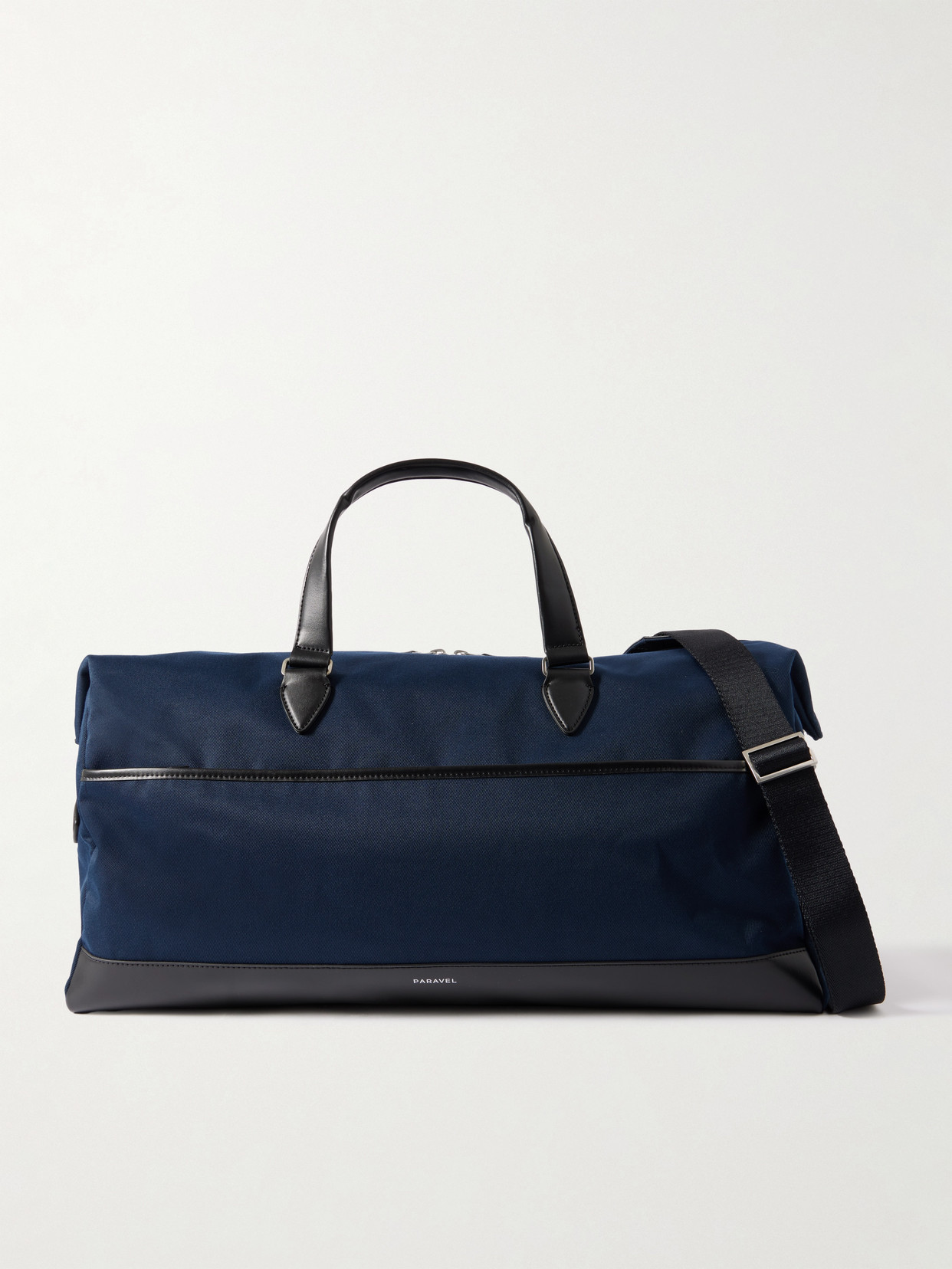 Paravel Rove Vegan Leather-trimmed Ecocraft Twill Duffle Bag In Blue