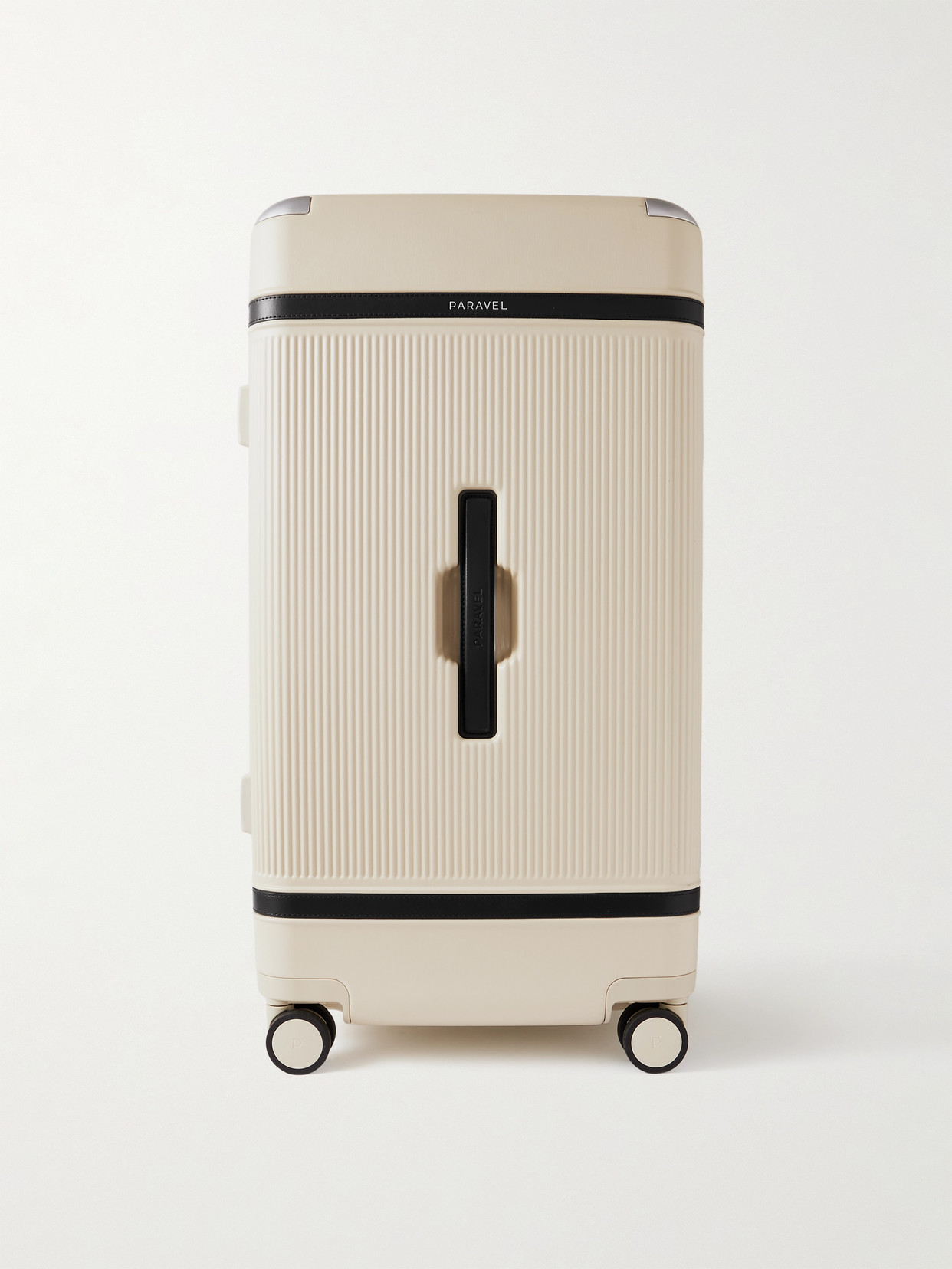 Paravel Aviator Trunk Vegan Leather-trimmed Recycled-hardshell Suitcase In Neutrals