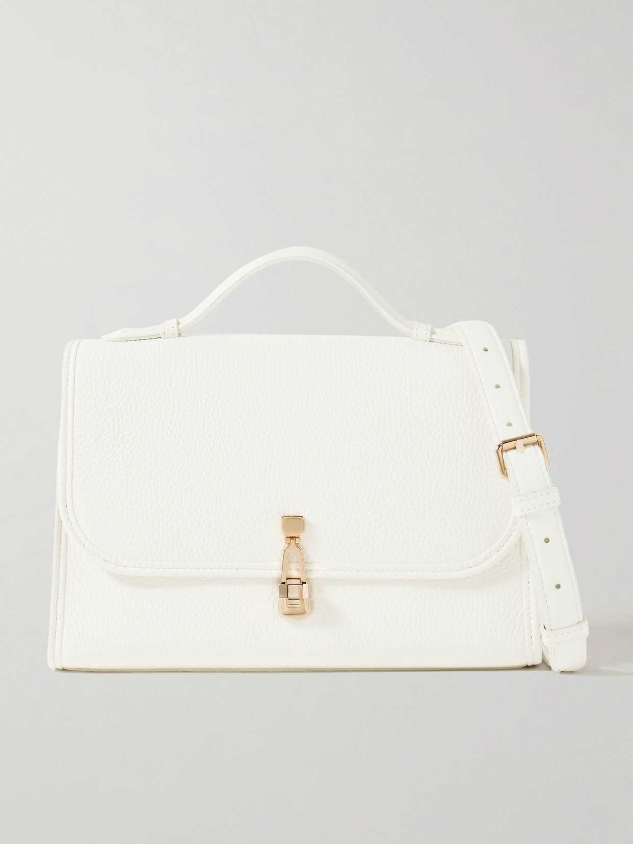 Gabriela Hearst Medium Leonora Bag In Ivory Grained Leather In Ivory