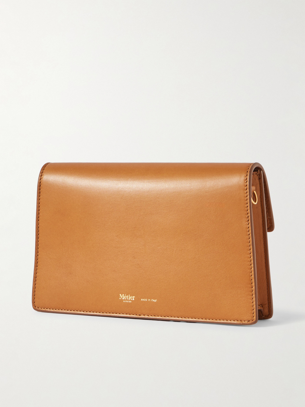 Metier Parallel 22 Small Leather Shoulder Bag In Brown