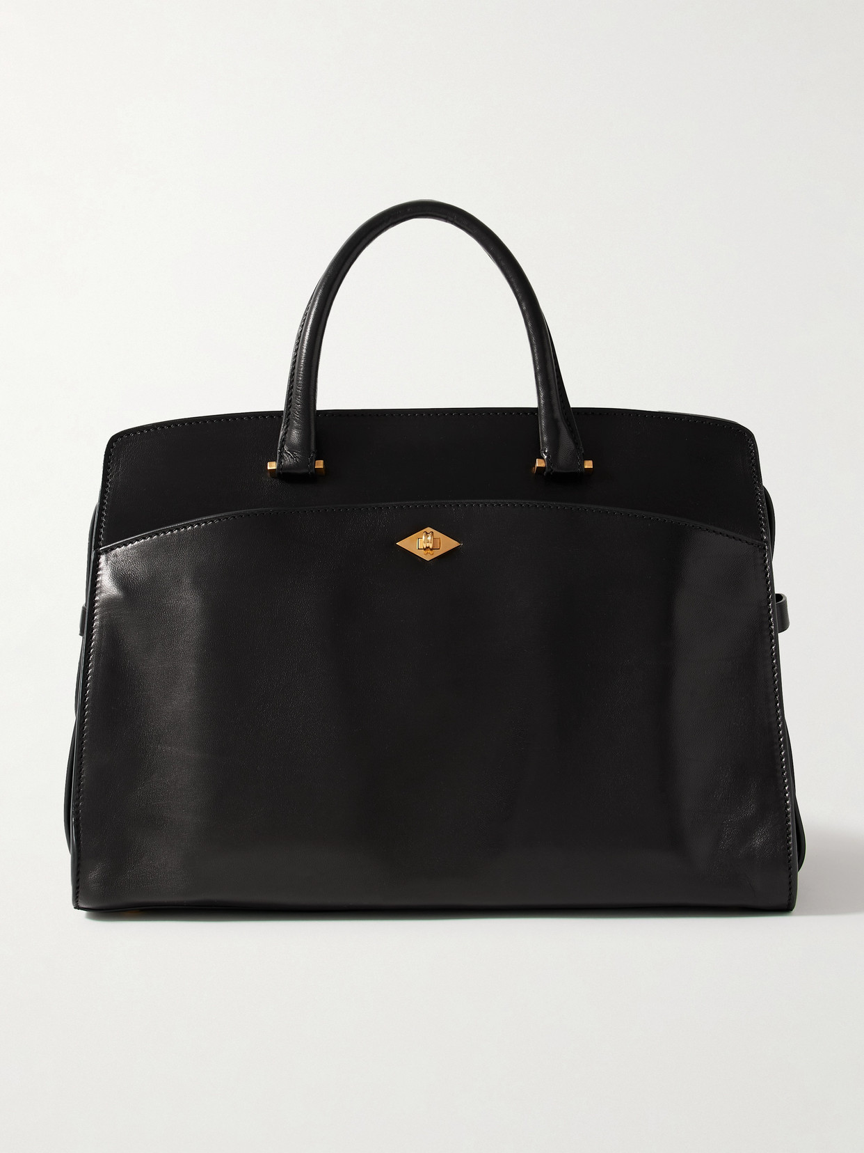 Metier Private Eye Leather Tote In Black