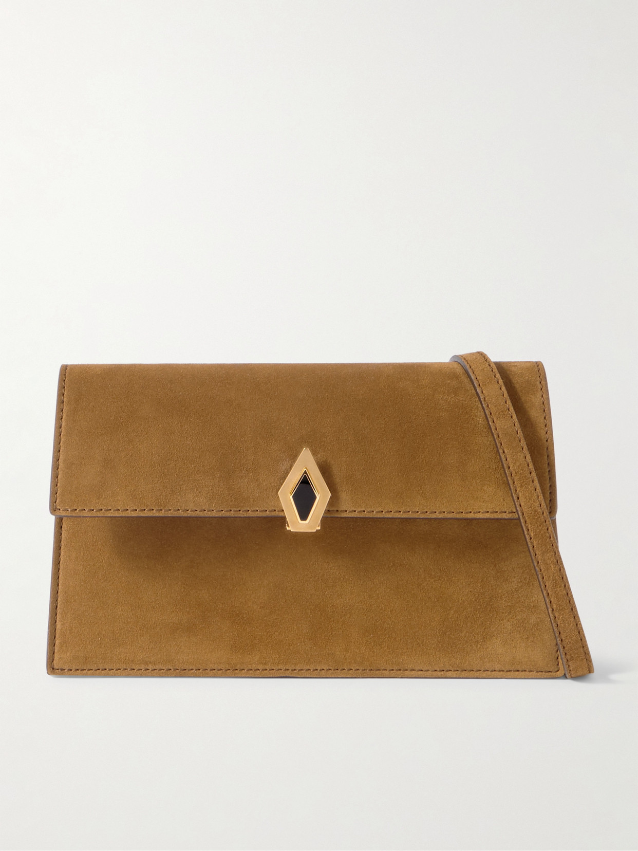 Metier Parallel 22 Small Suede Shoulder Bag In Brown
