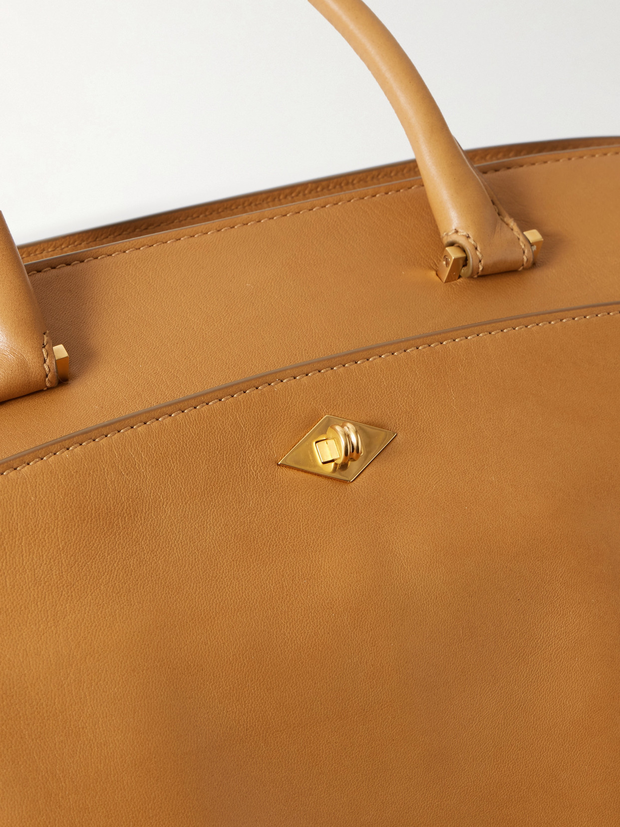 Metier Private Eye Leather Tote In Brown