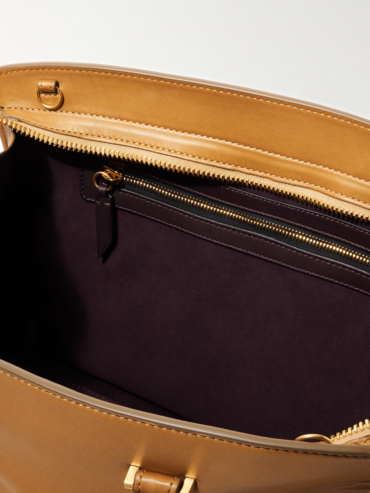 Metier Private Eye Leather Tote In Brown