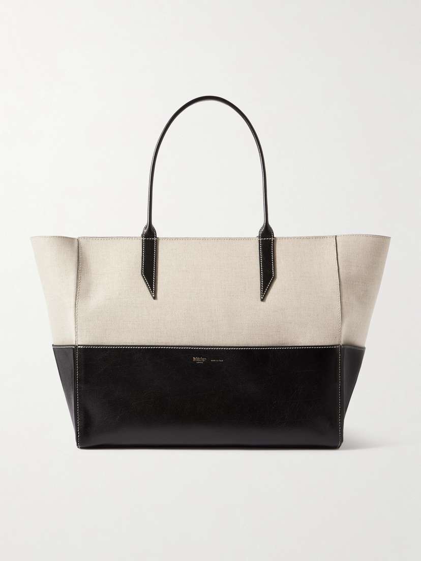 Métier Incognito Small Linen And Leather Tote