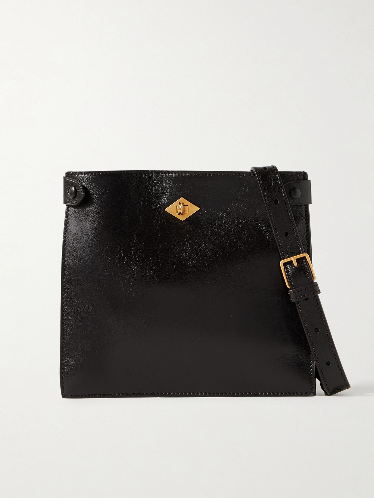 Metier Stowaway Leather Shoulder Bag In Brown