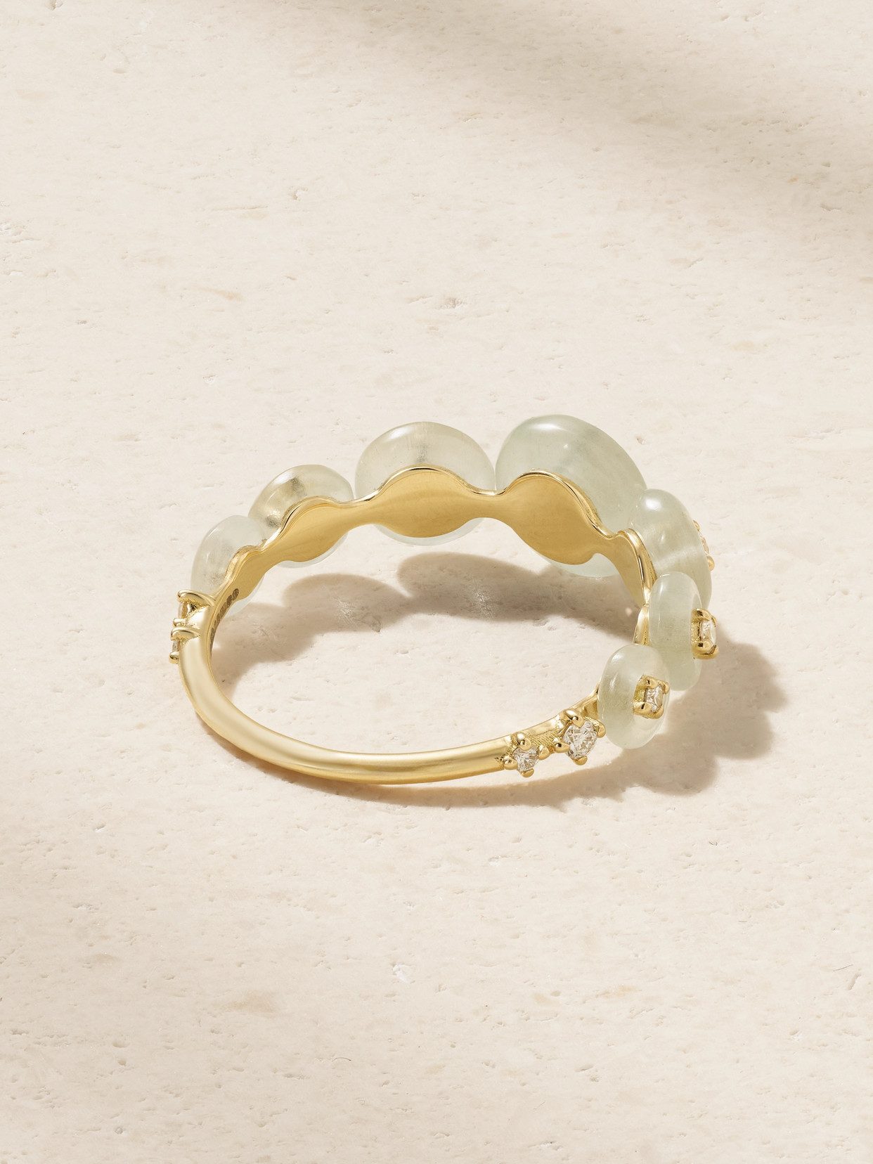 Fernando Jorge Surrounding 18-karat Gold, Aquamarine And Diamond Ring In Gold