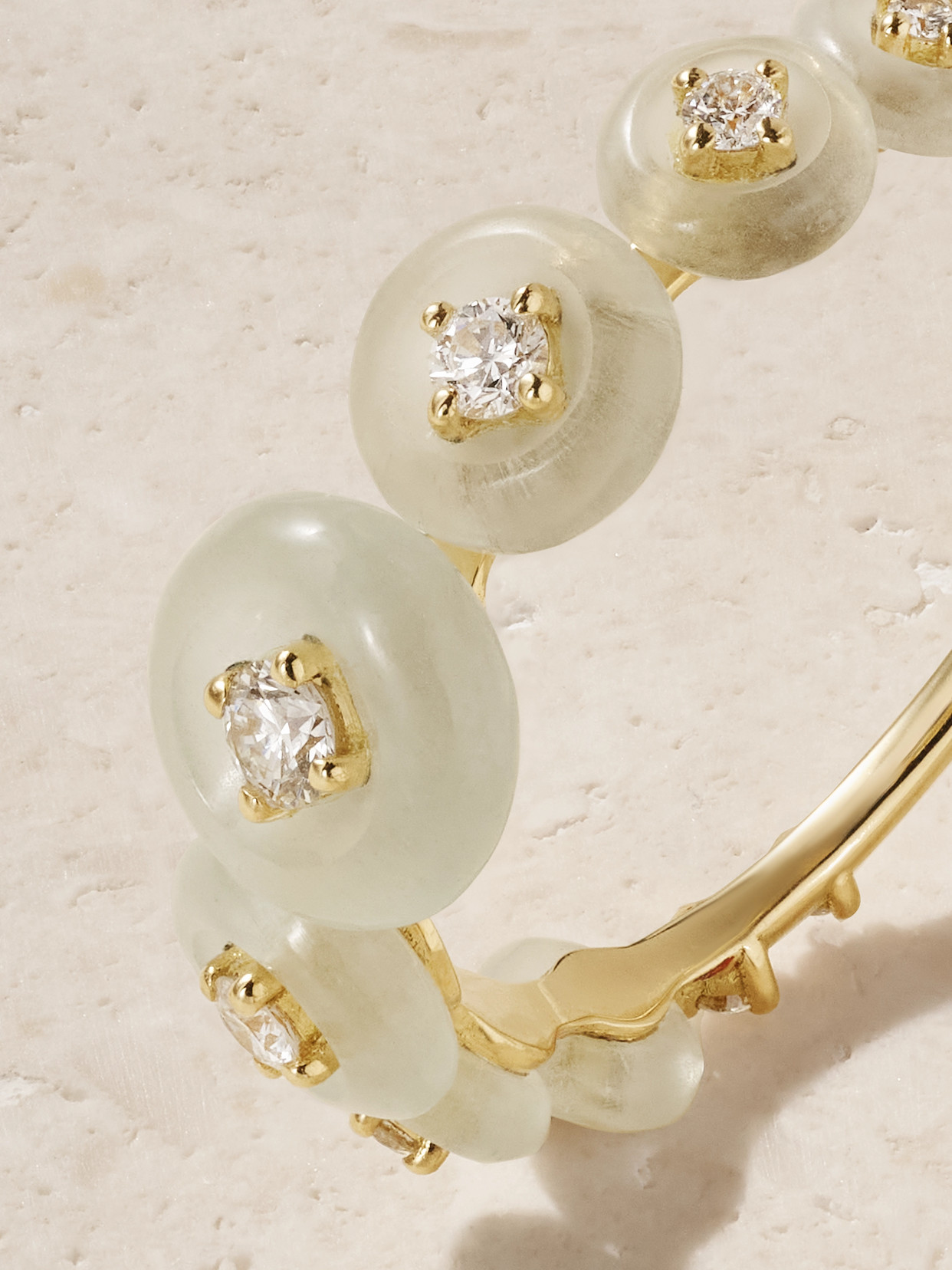 Fernando Jorge Surrounding 18-karat Gold, Aquamarine And Diamond Ring In Gold
