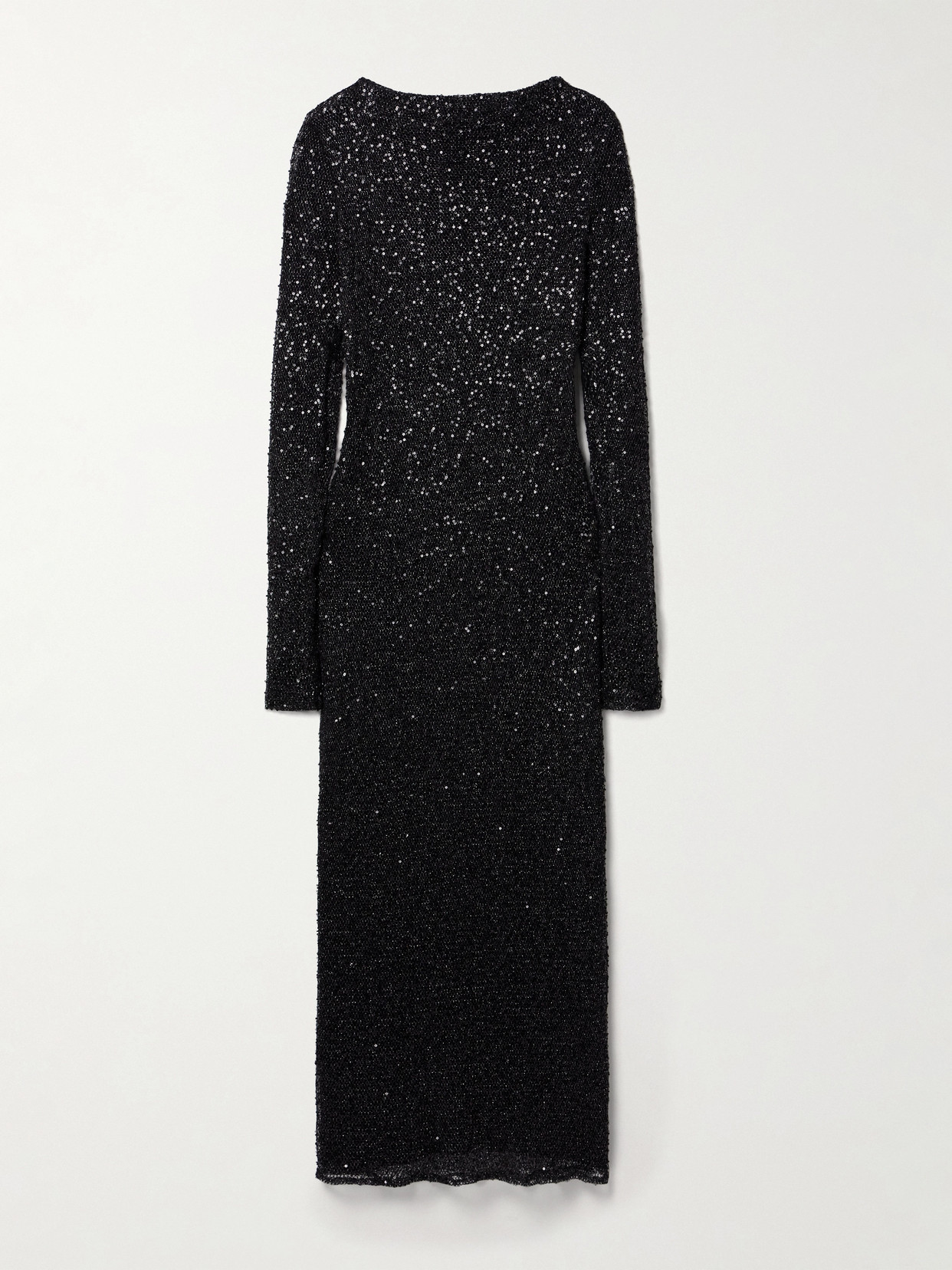 Proenza Schouler Marlowe Embellished Metallic Knitted Midi Dress In Black