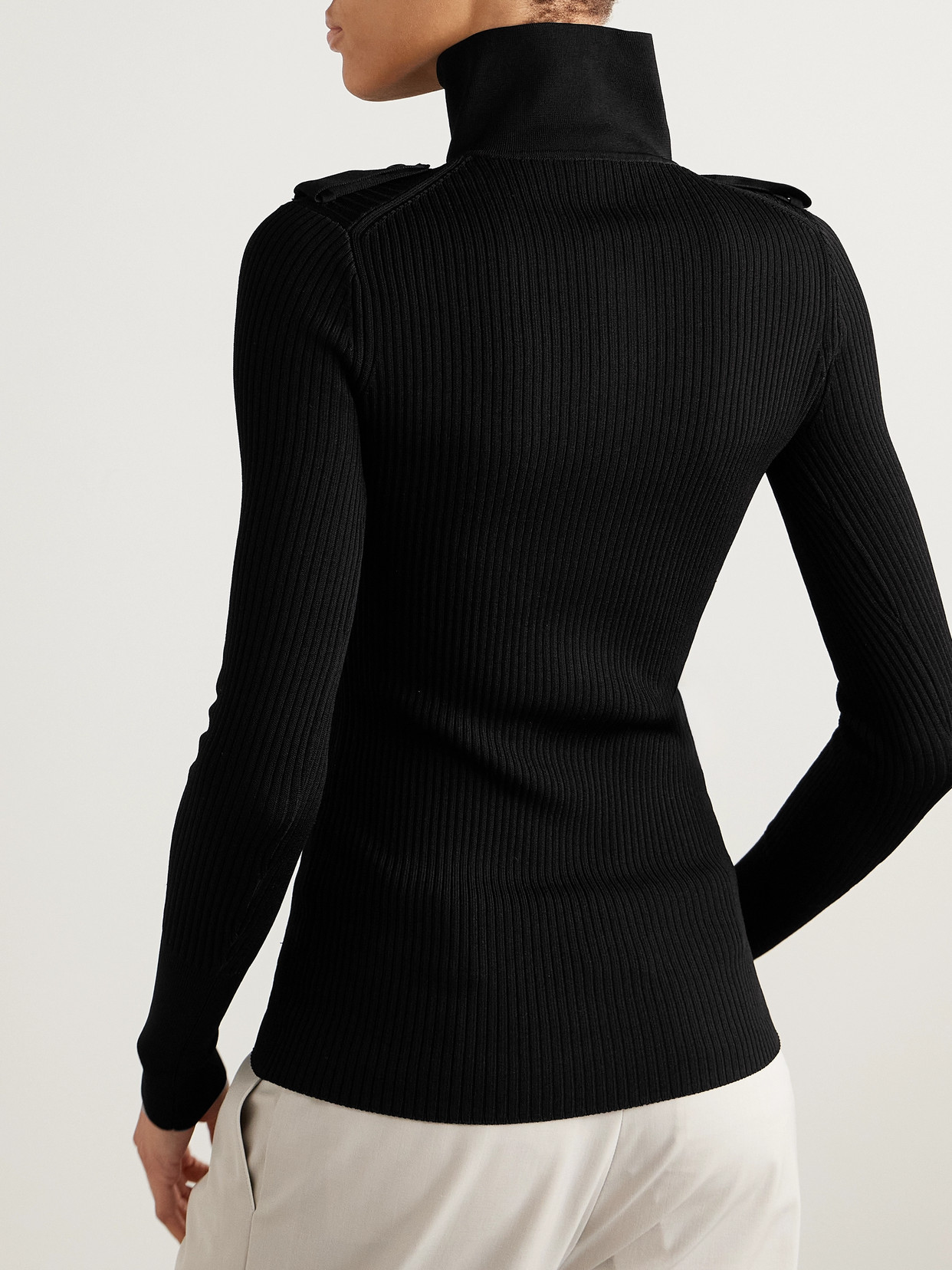 PROENZA SCHOULER NORAH RIBBED-KNIT TURTLENECK TOP