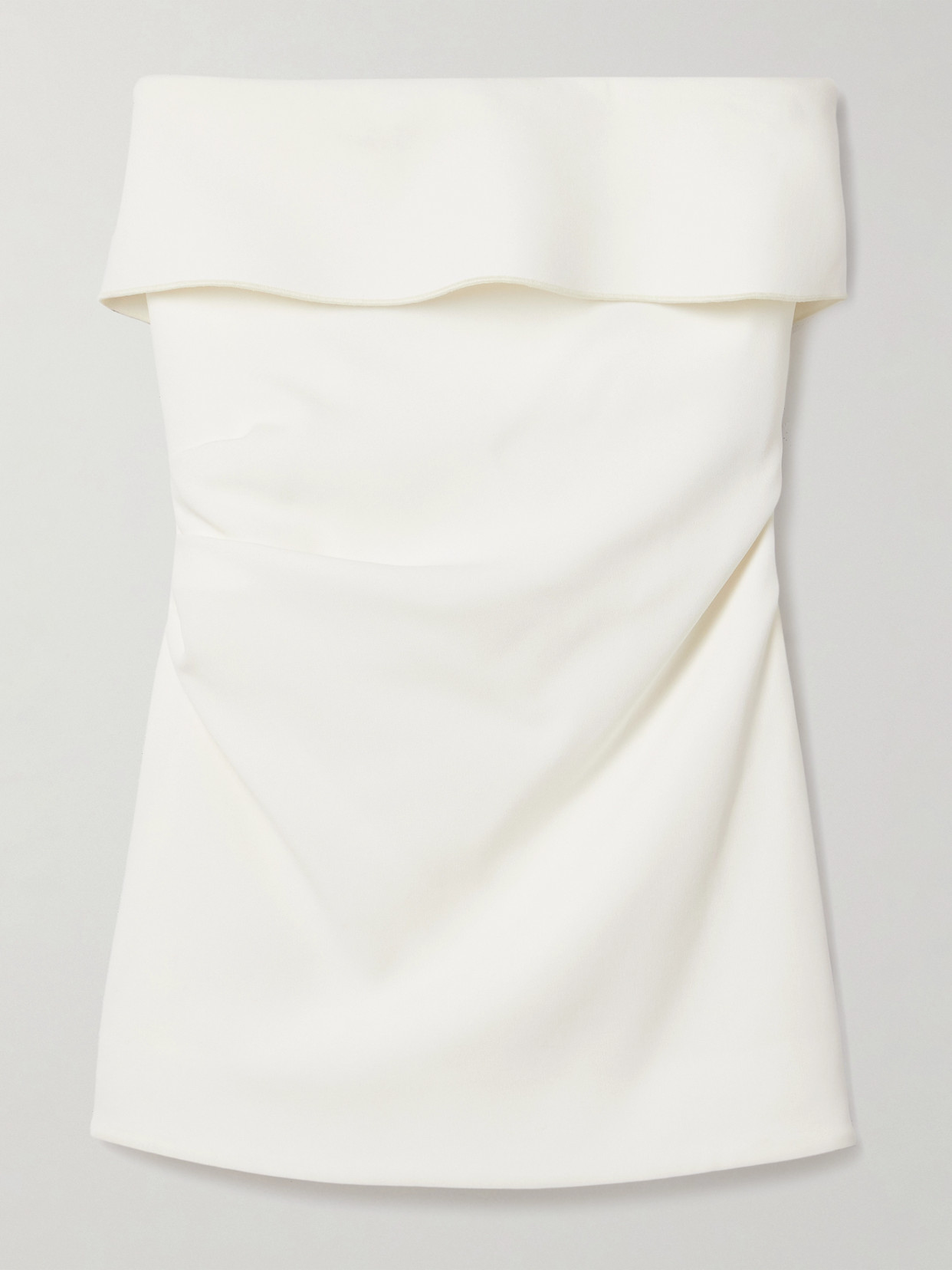 Proenza Schouler - Felicity Strapless Layered Ruched Crepe Top - Off-white