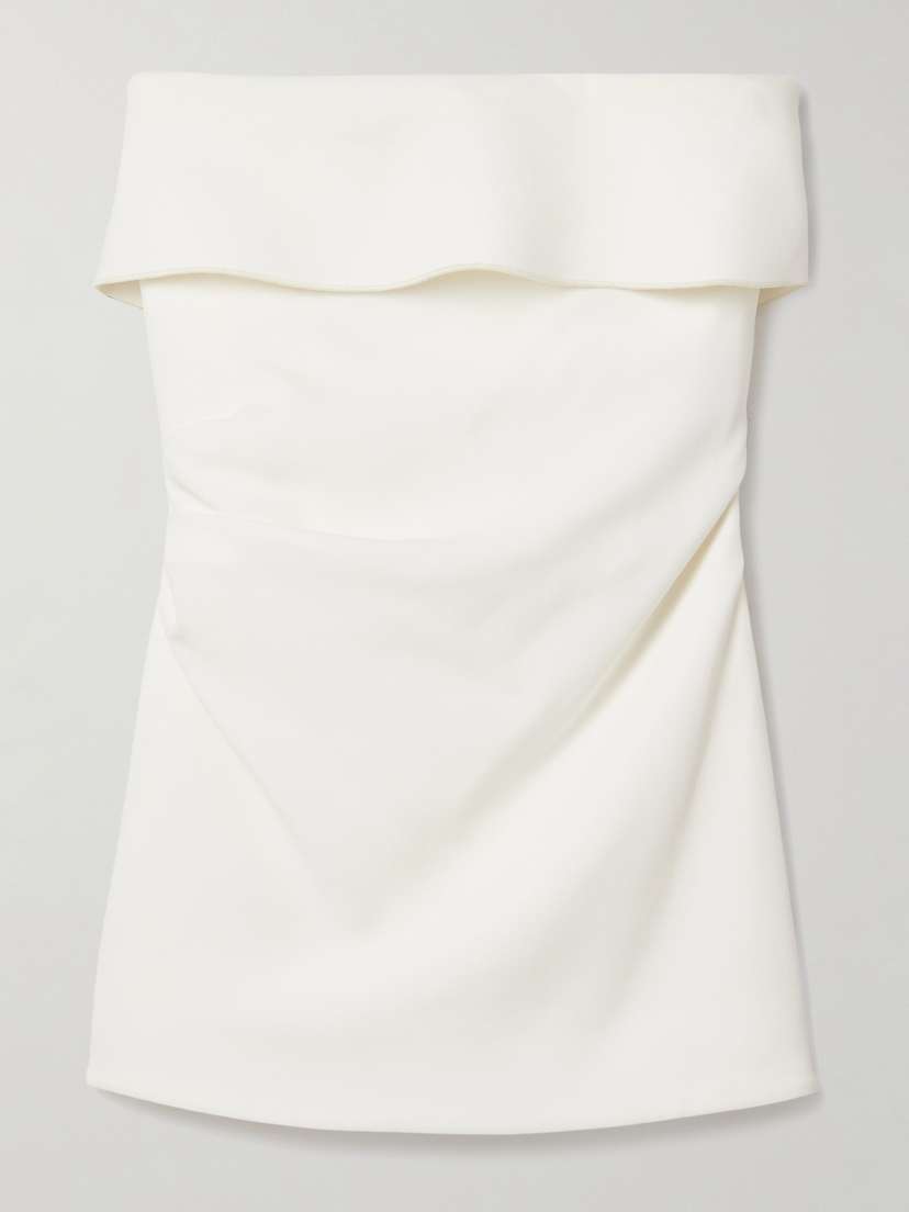 Proenza Schouler Felicity Strapless Layered Ruched Crepe Top