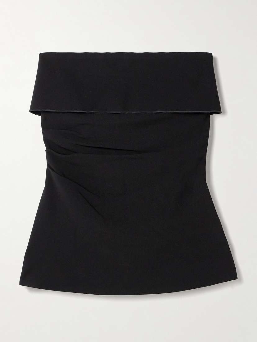 Proenza Schouler Felicity Strapless Layered Ruched Crepe Top